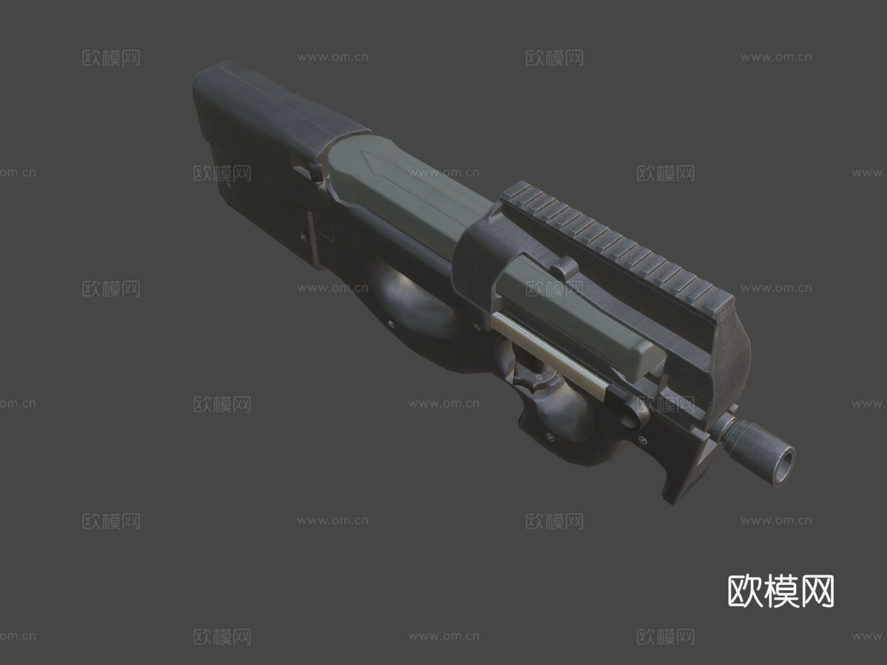 P90 牛犊式卡宾枪su模型