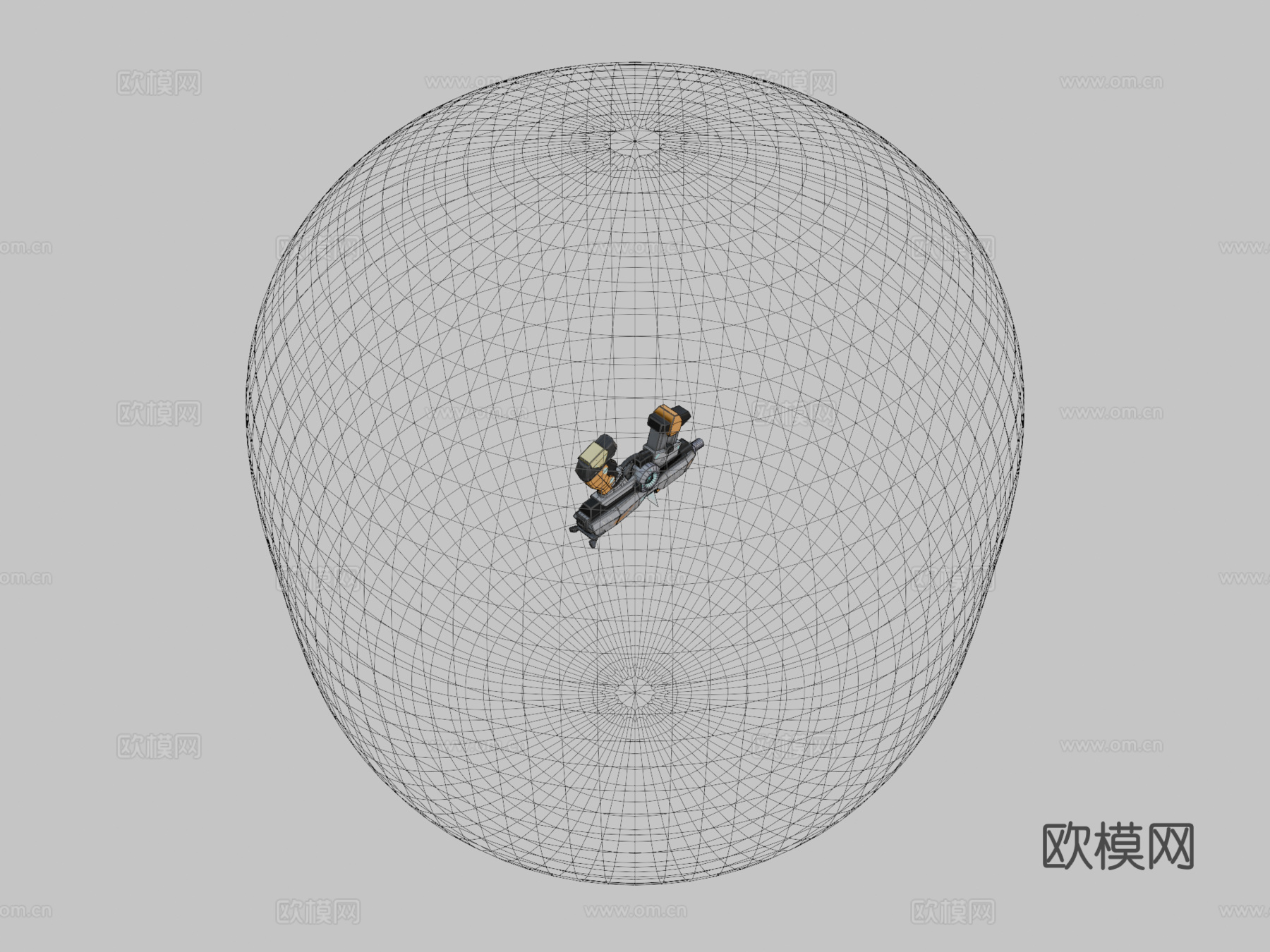 科幻手枪，守望先锋风格3d模型