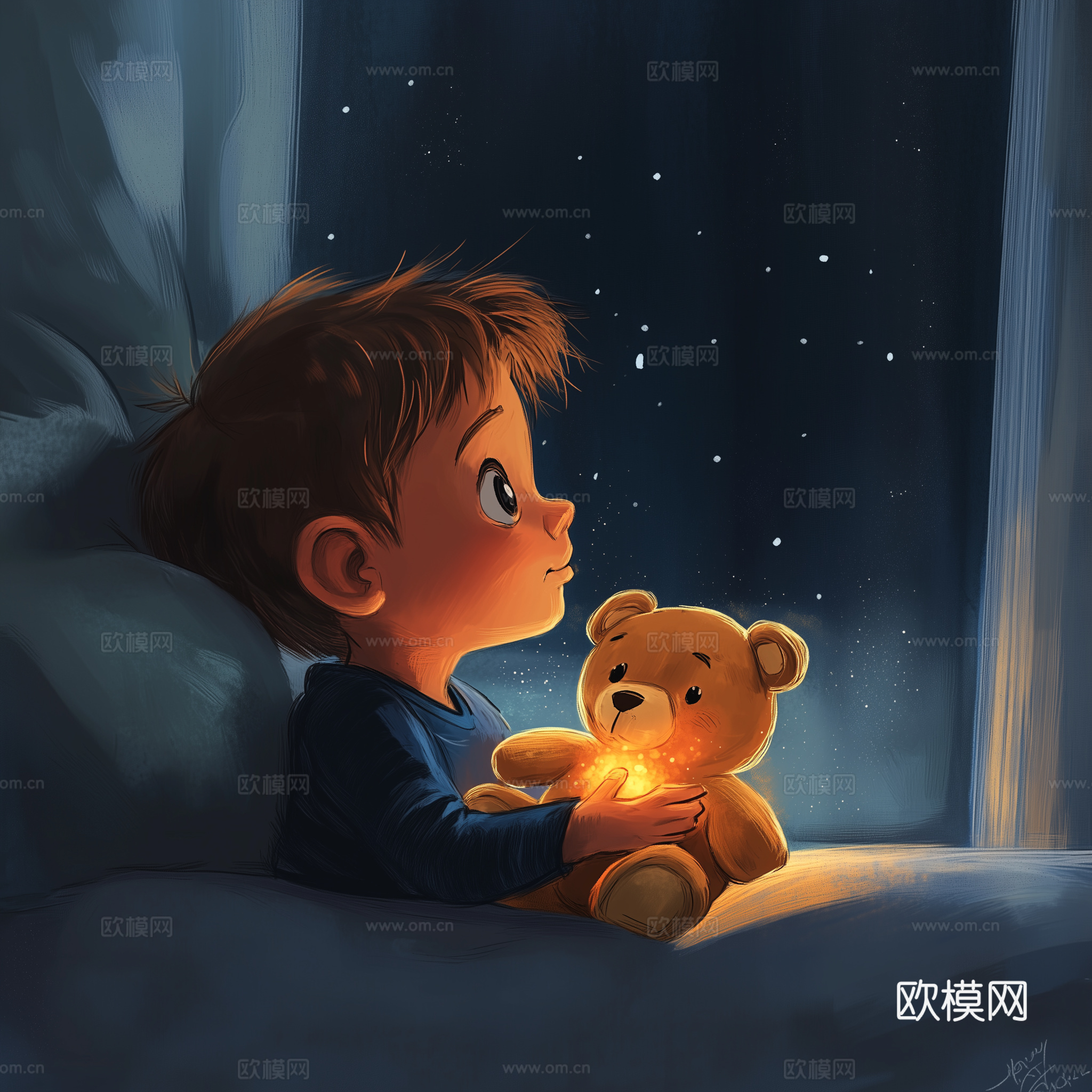 童趣卡通儿童房人物挂画