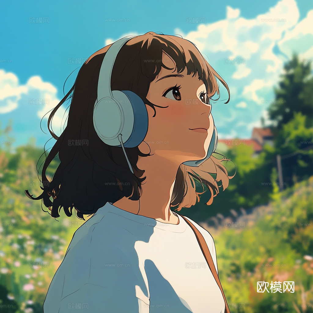 童趣卡通儿童房人物挂画下载（渲染图4）