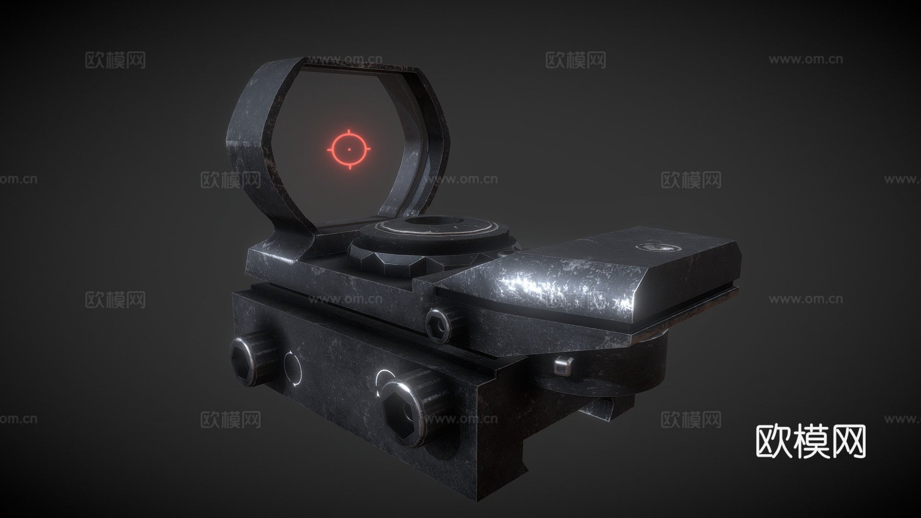 红点瞄准镜3d模型