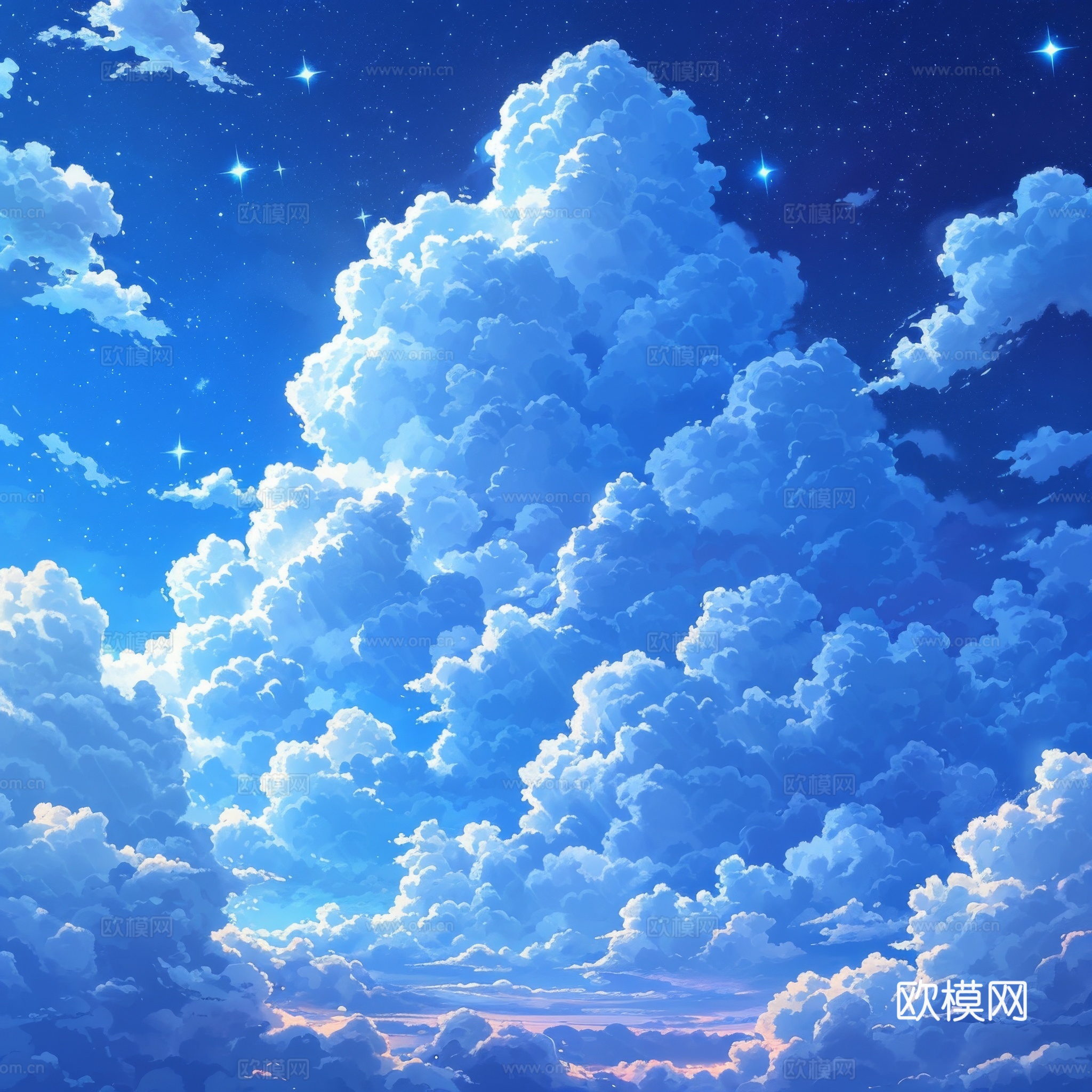 外景天空蓝天白云