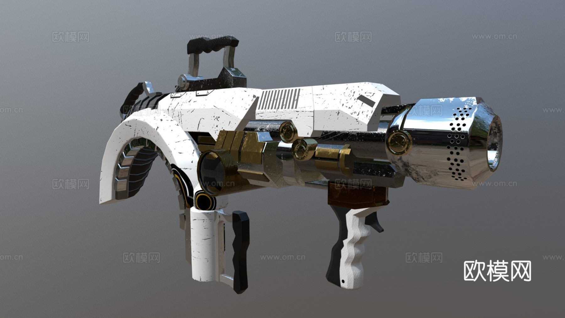 科幻枪3d模型