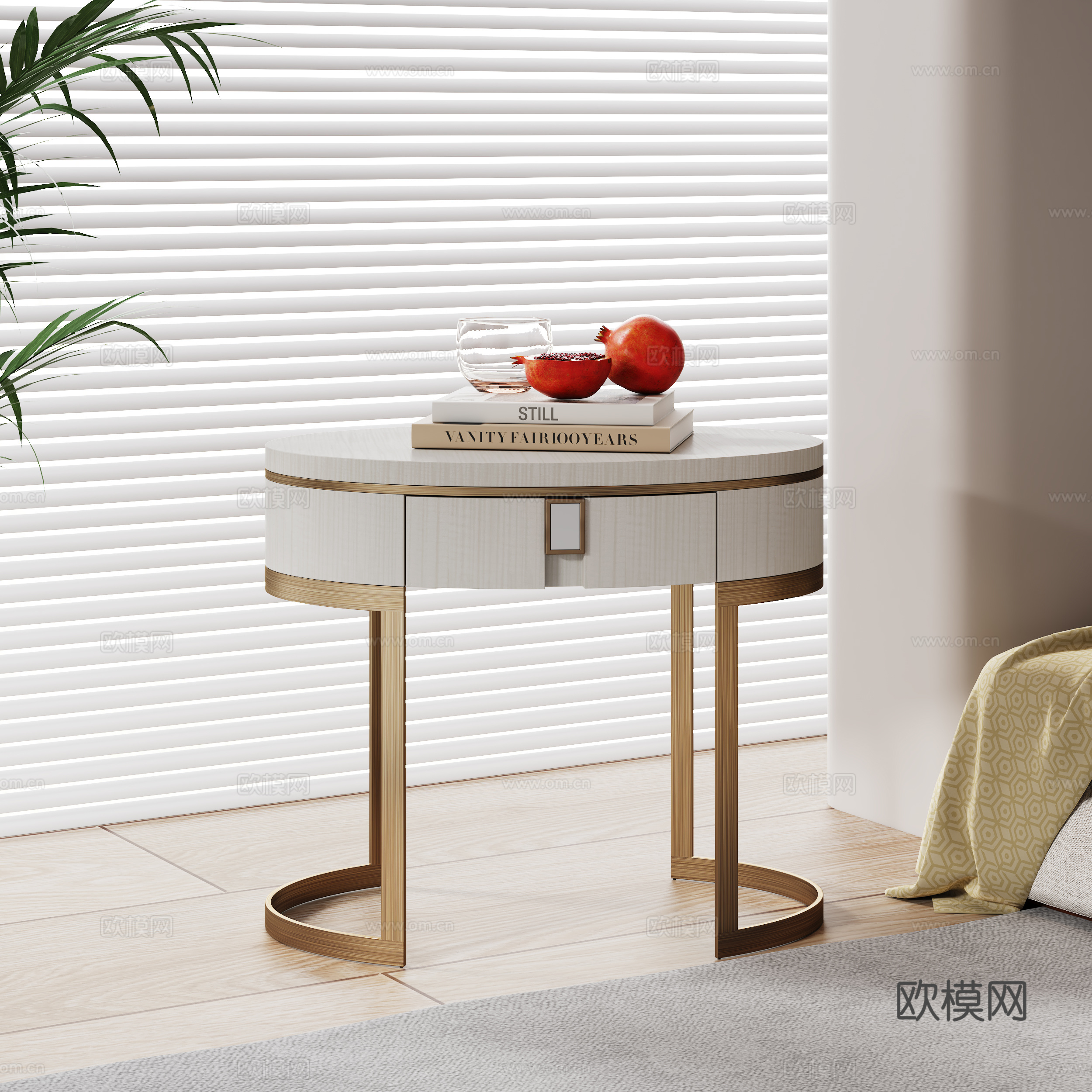 现代床头柜  边几3d模型