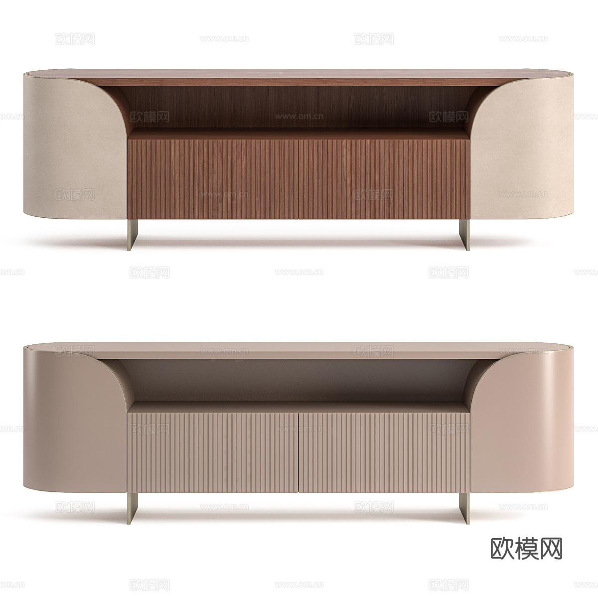 现代意式电视柜3d模型