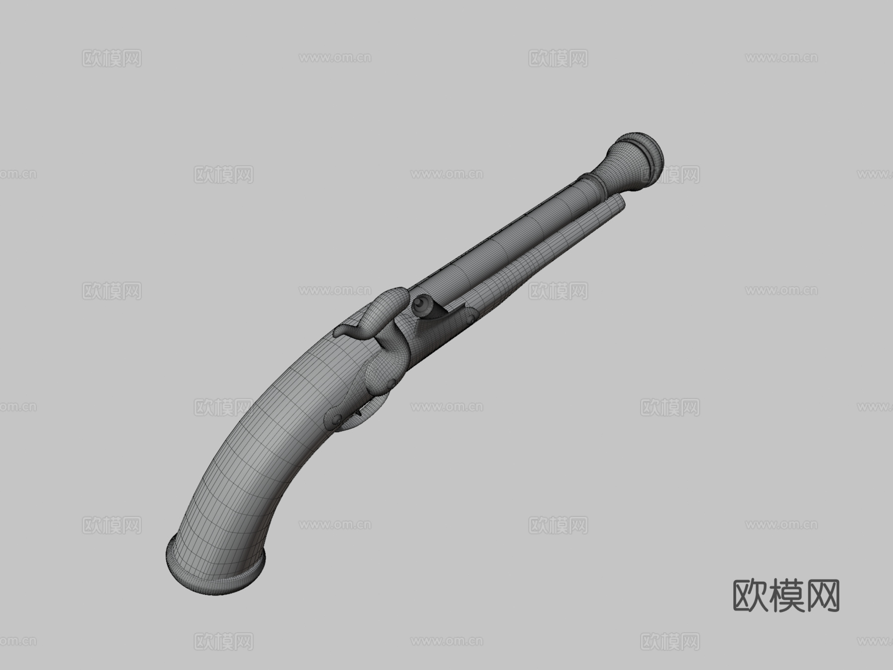 火绳枪3d模型