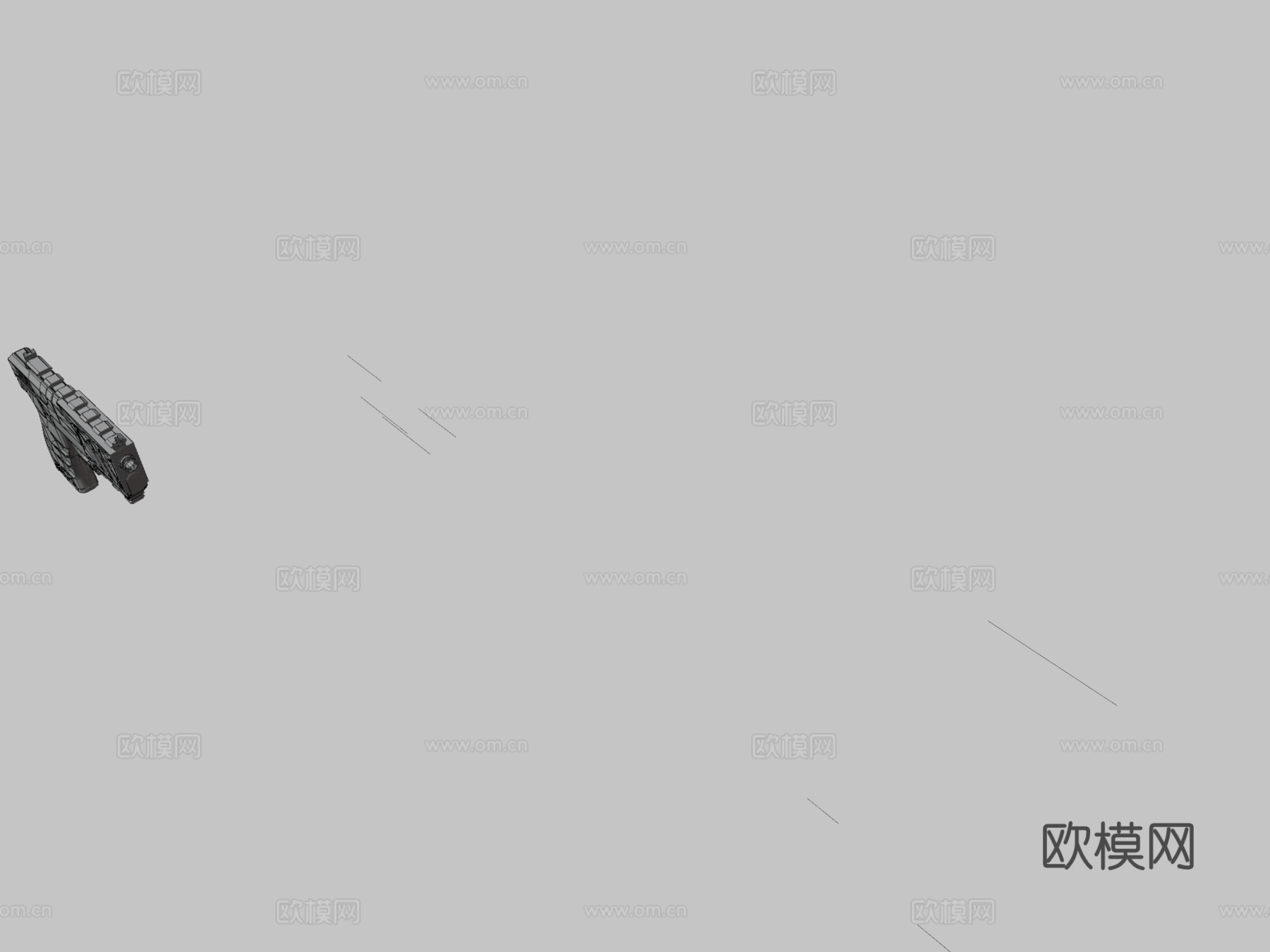 手枪及配件su模型