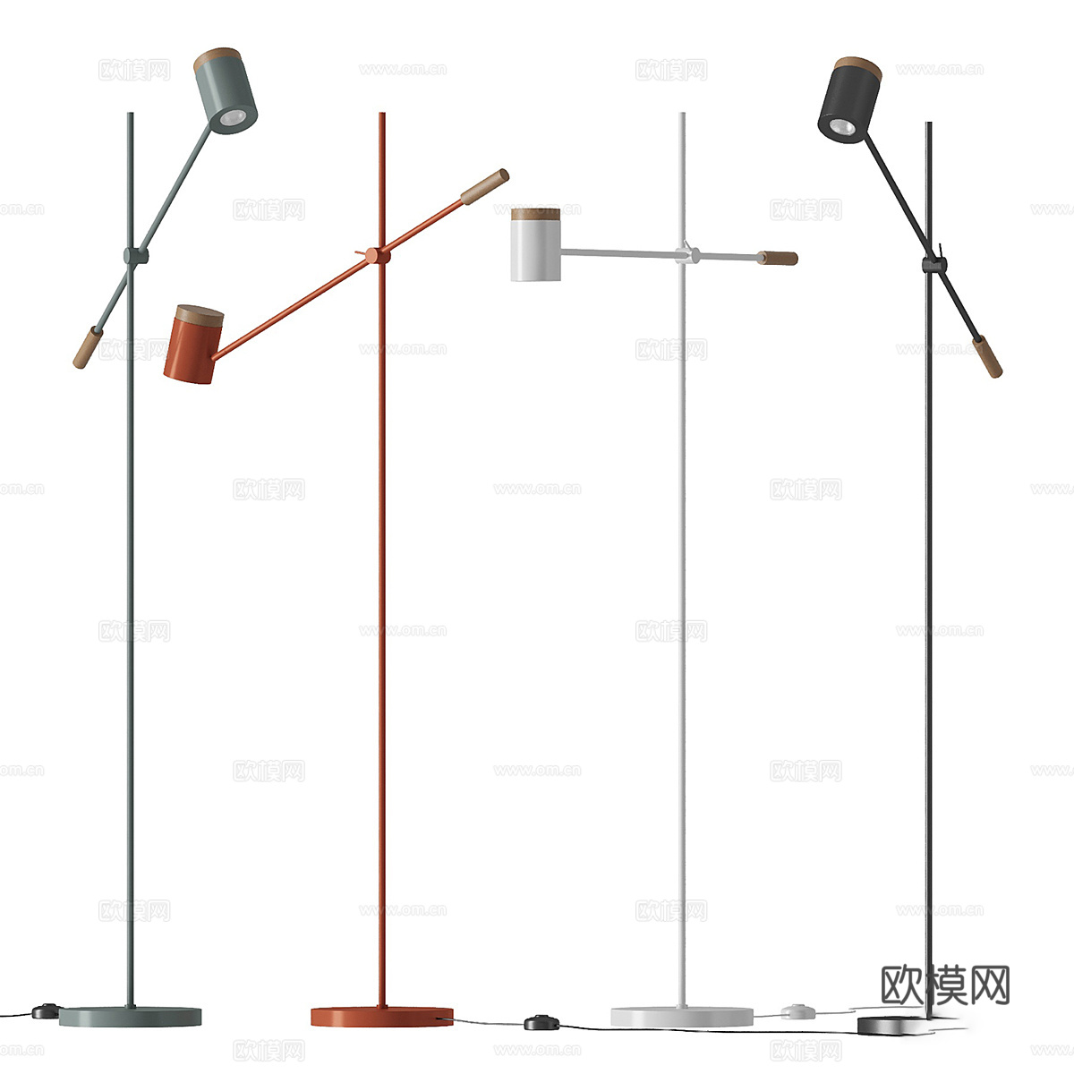 现代极简落地灯3d模型