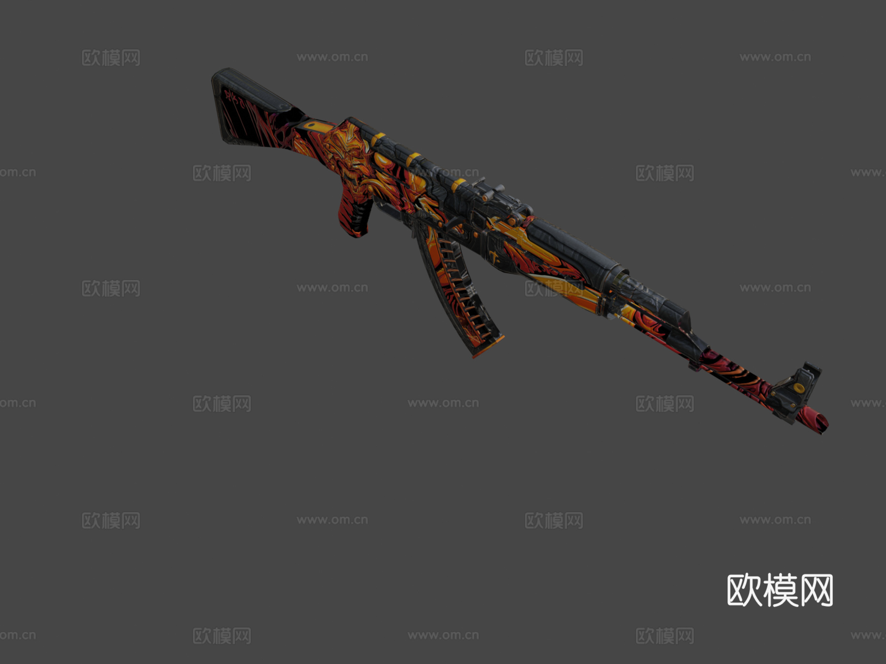 AK-47 - 恶魔3d模型