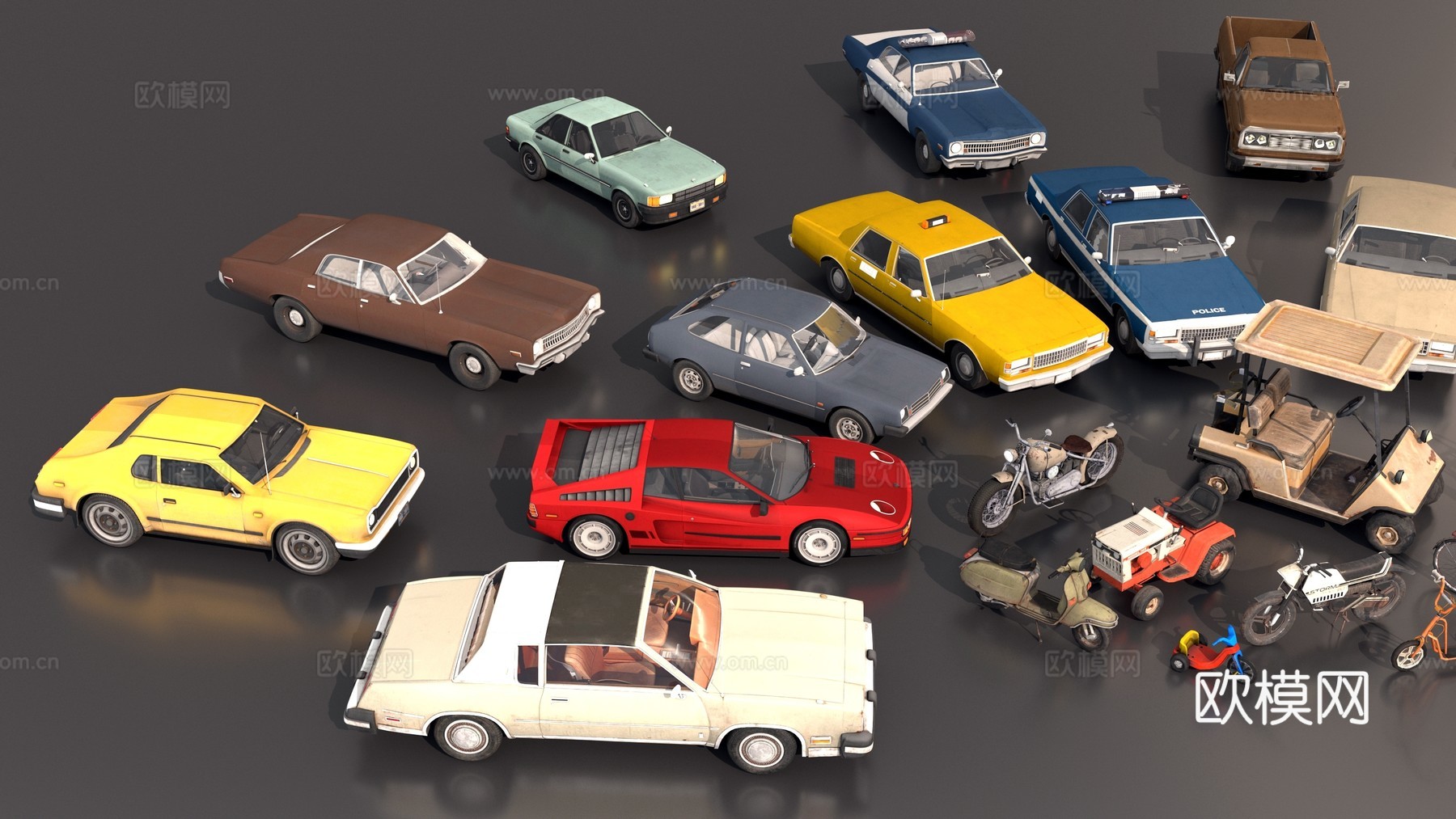 复古汽车3d模型