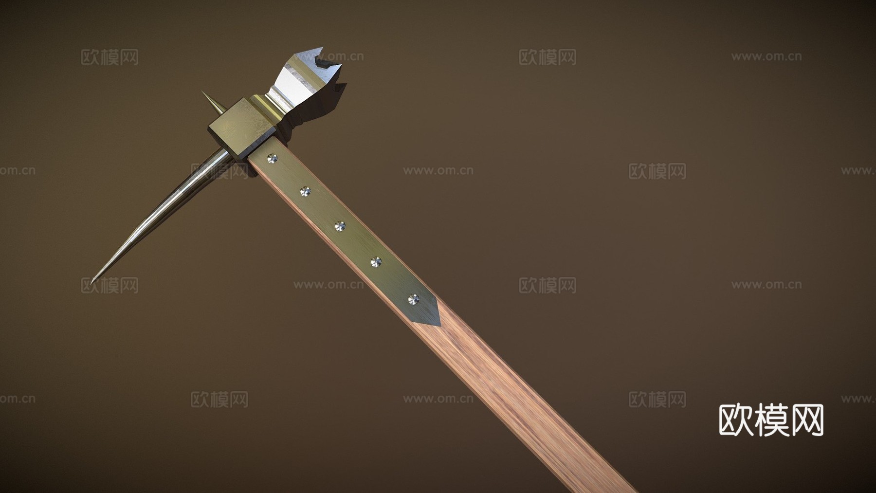 单手战锤su模型
