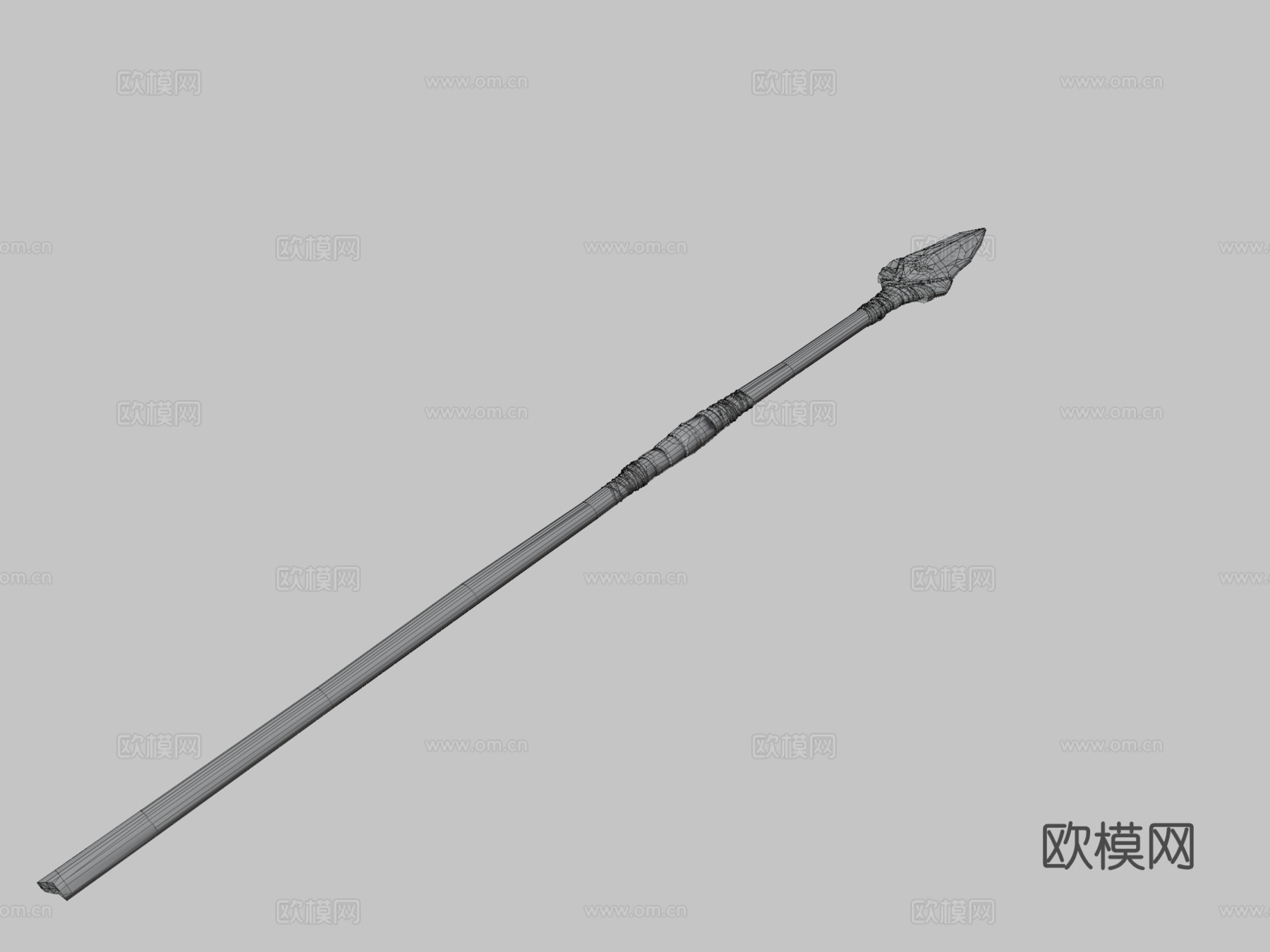 长矛3d模型