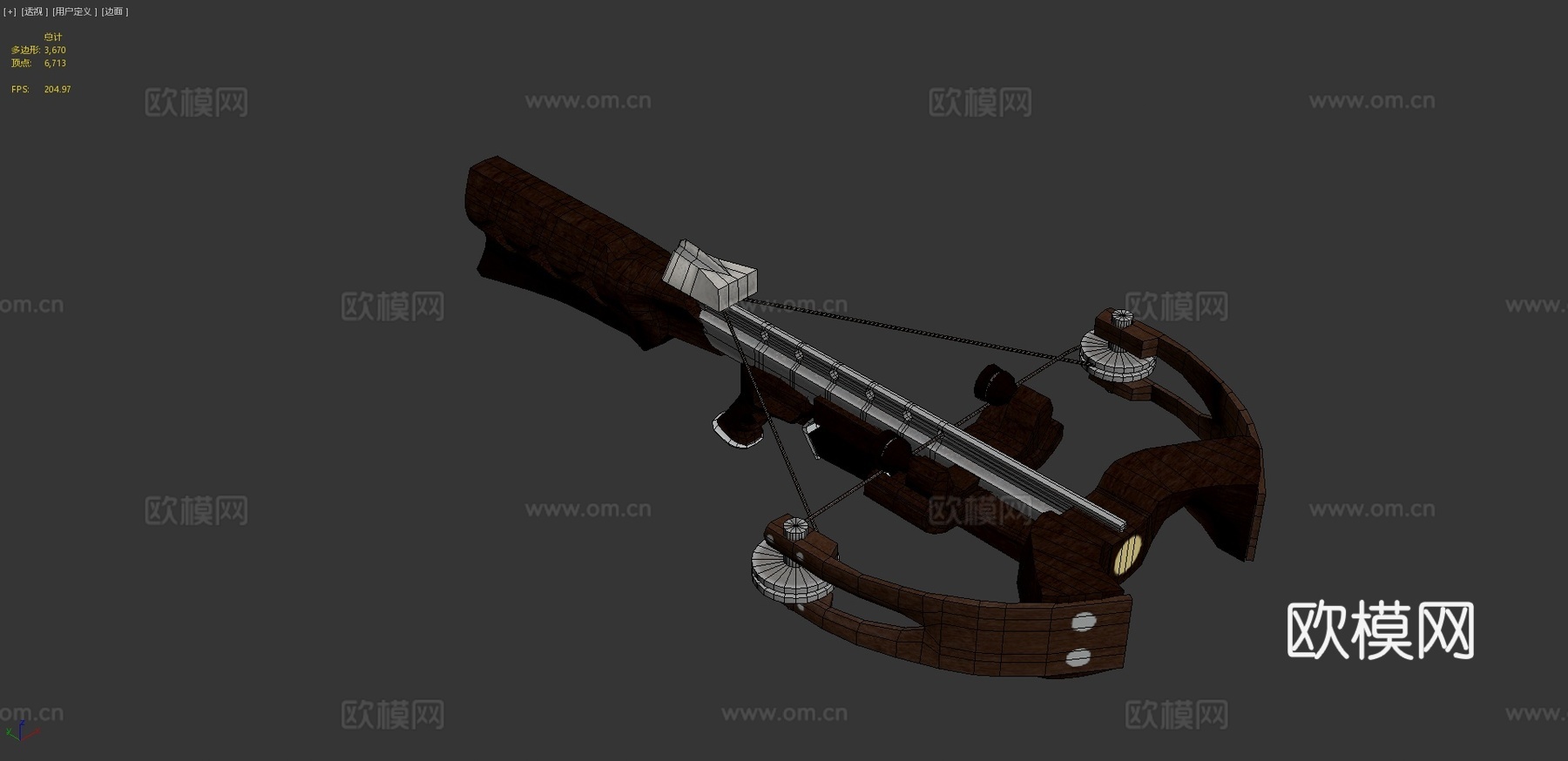 幻想弩-游戏就绪3d模型