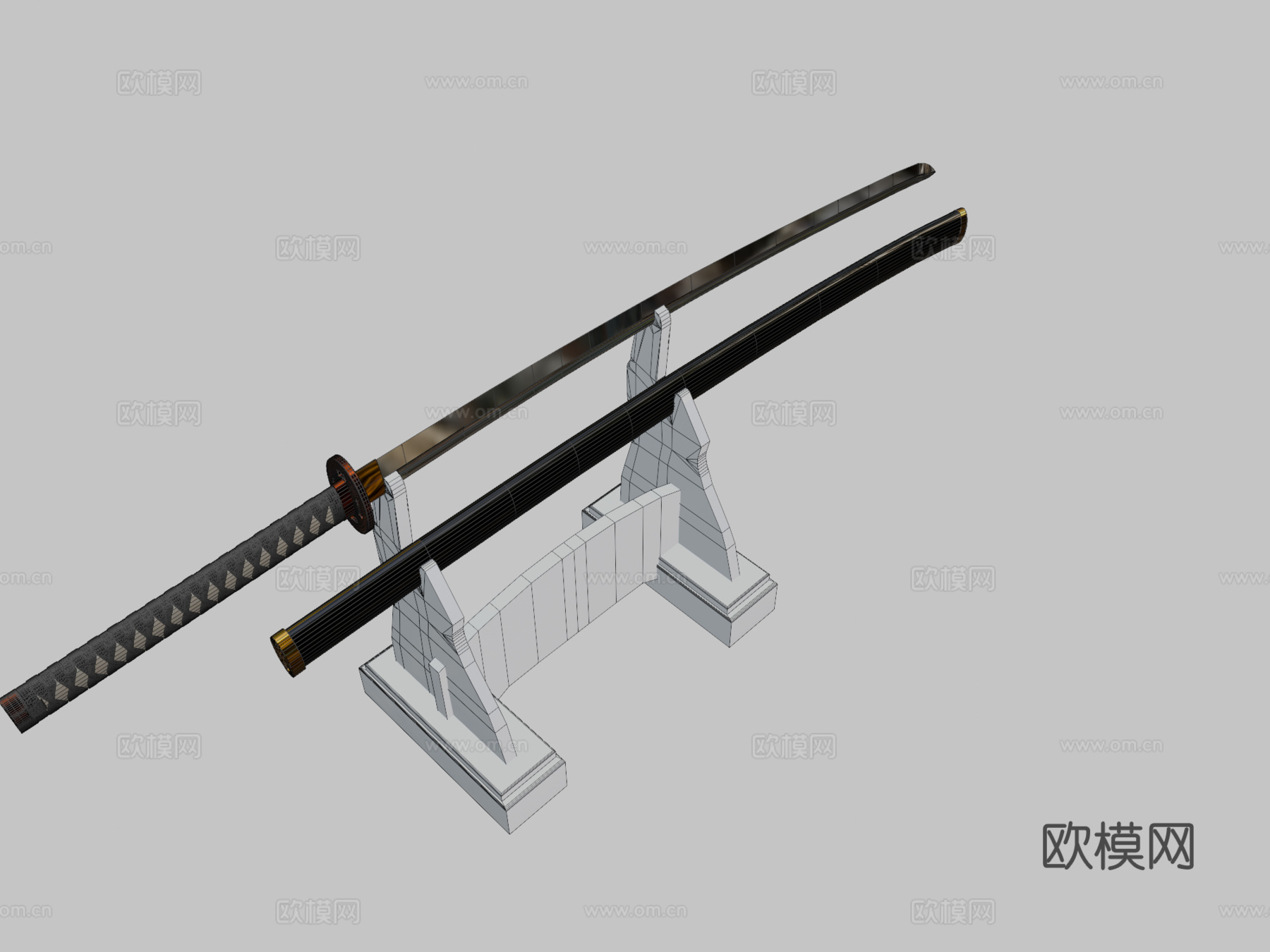 武士刀3d模型