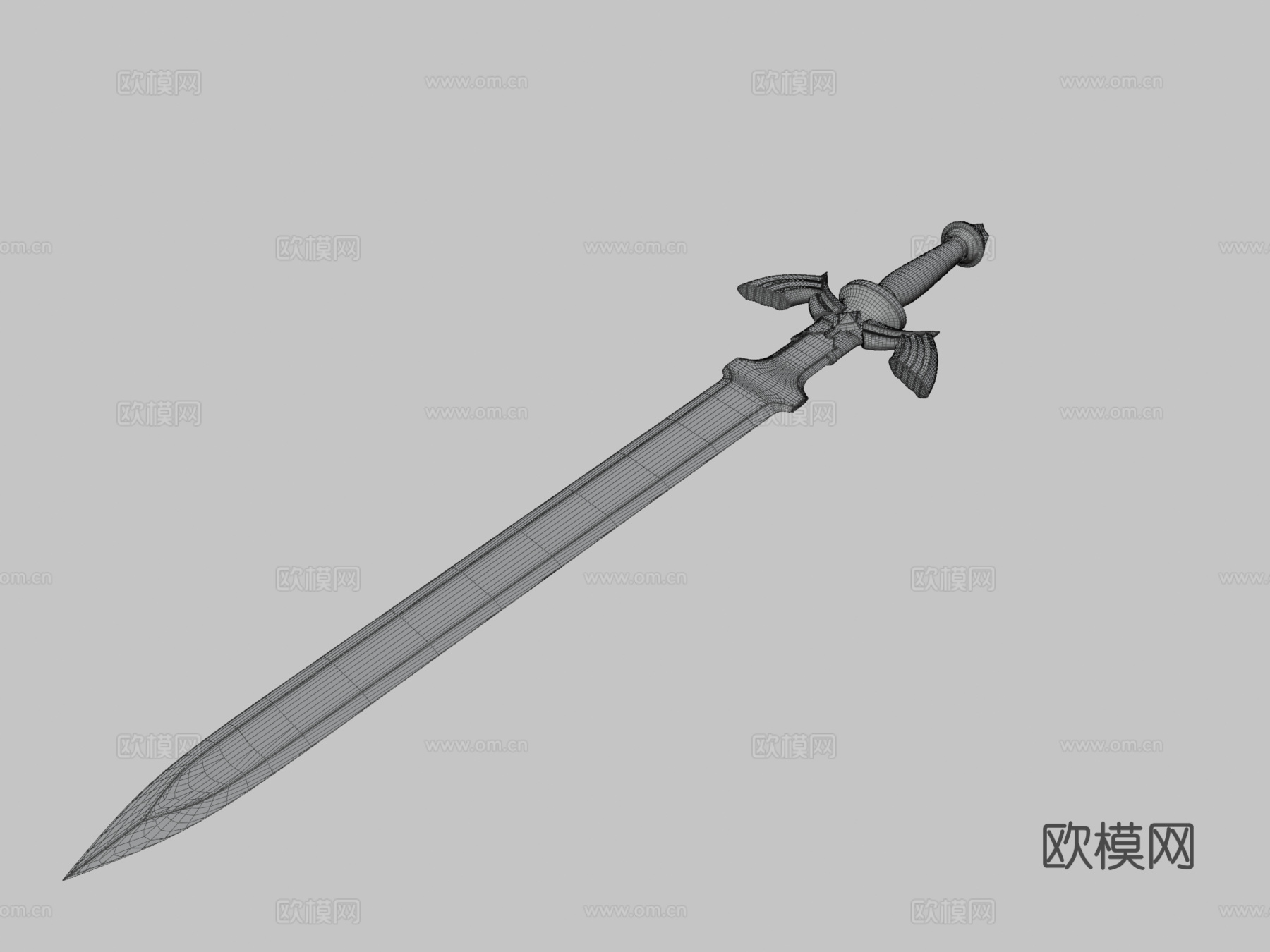 塞尔达传说大师剑3d模型