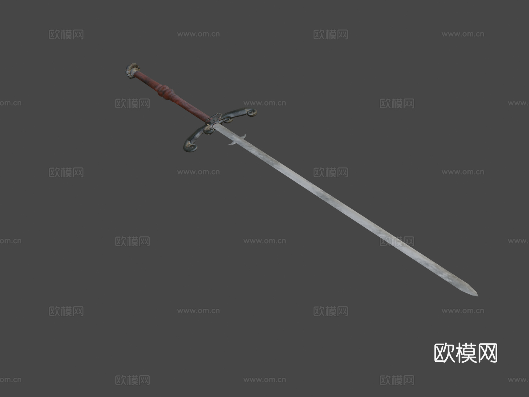 双手巨剑_PBR3d模型