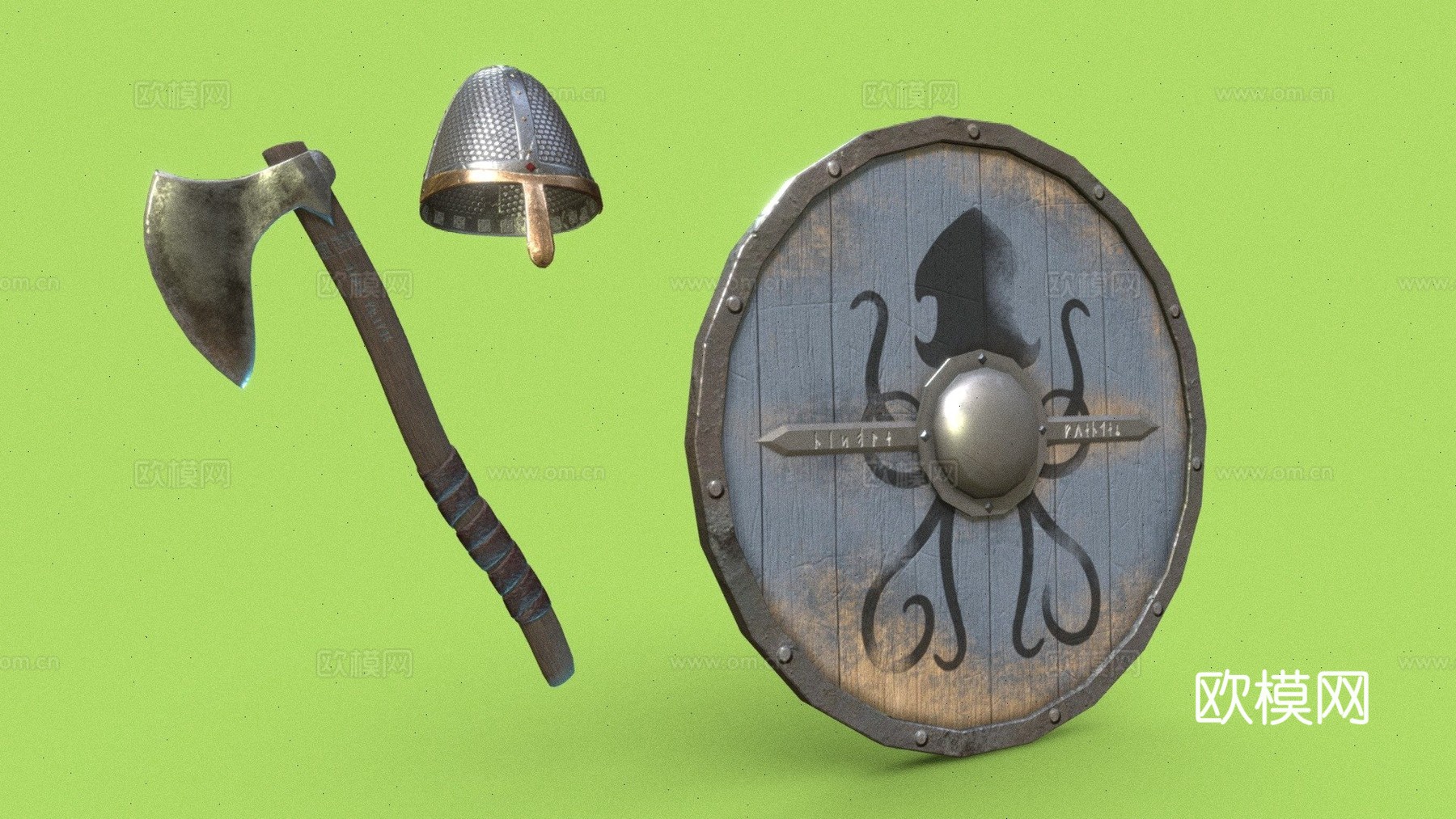 维京武器3d模型
