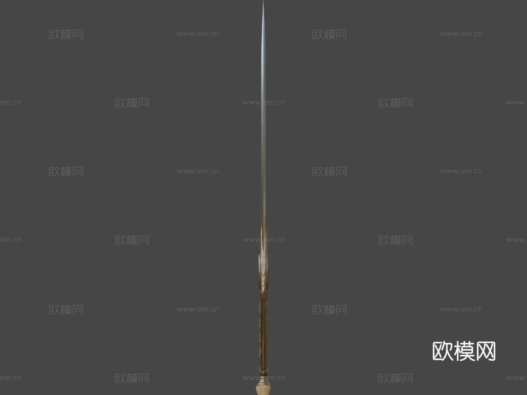 毒蛇之刺-绿色-单手剑3d模型