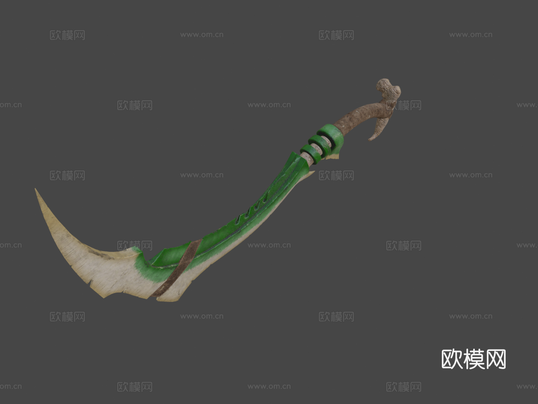 绿色古代剑3d模型