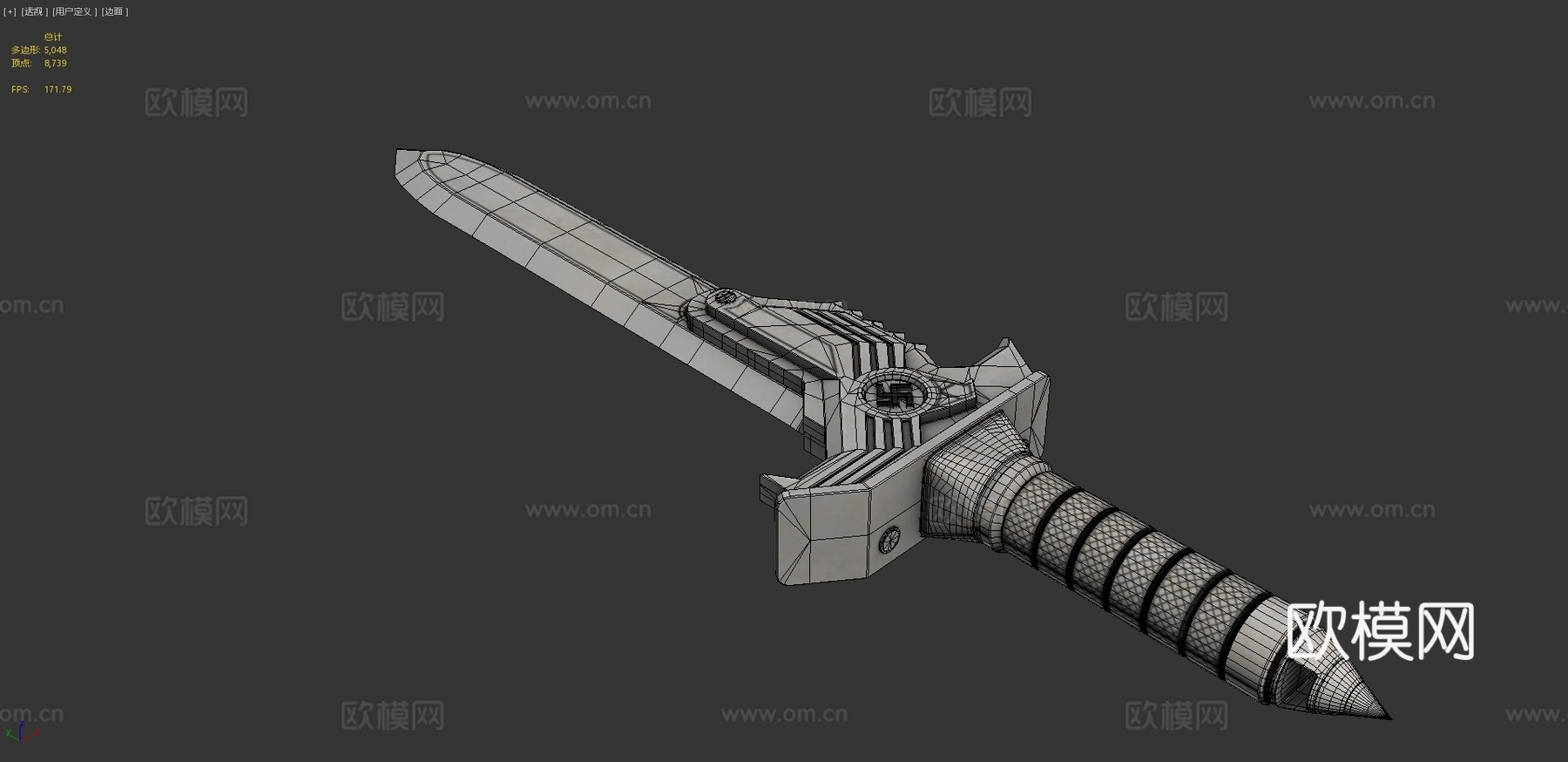 德军总部1960战斗刀3d模型