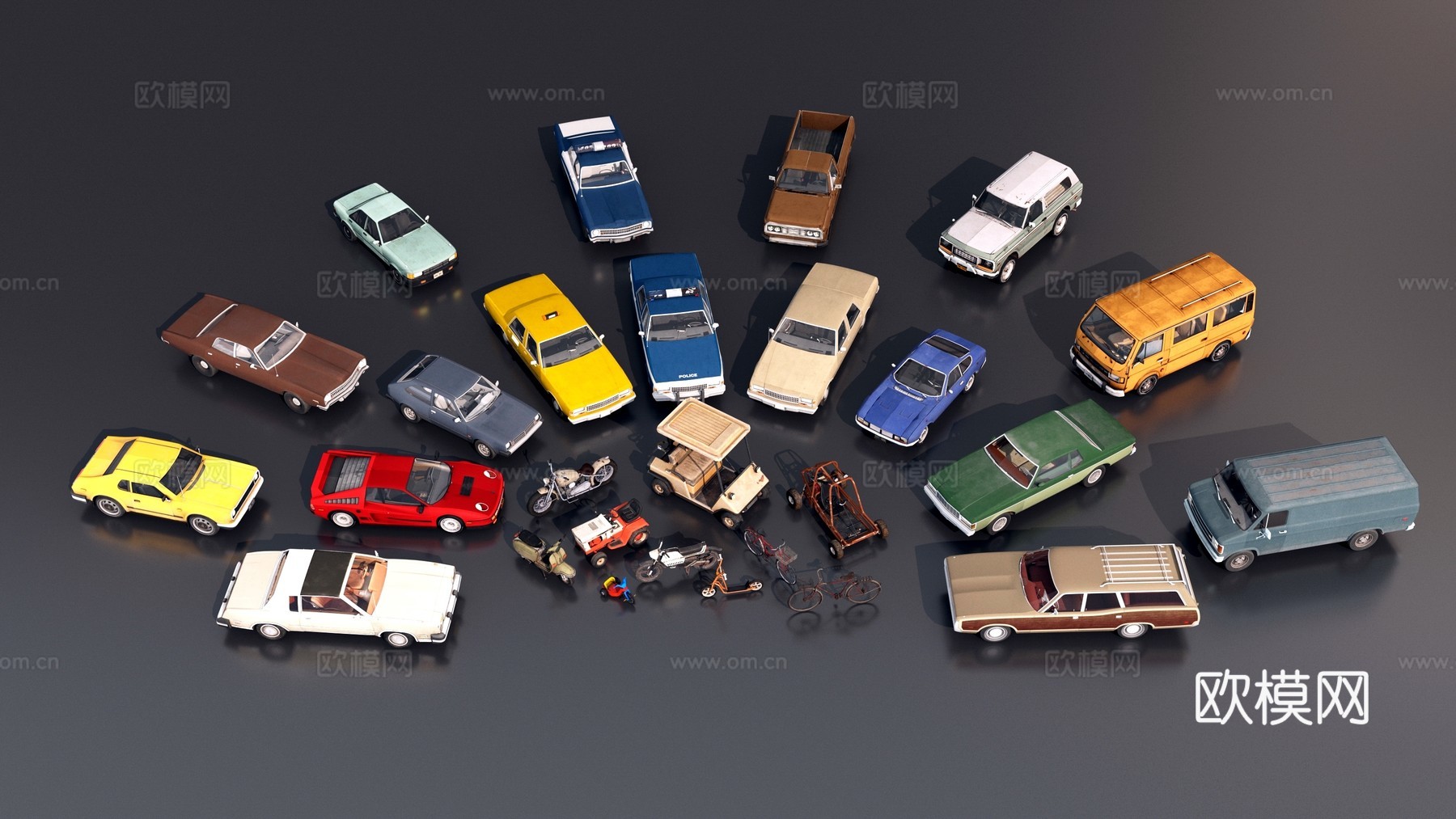 复古汽车3d模型