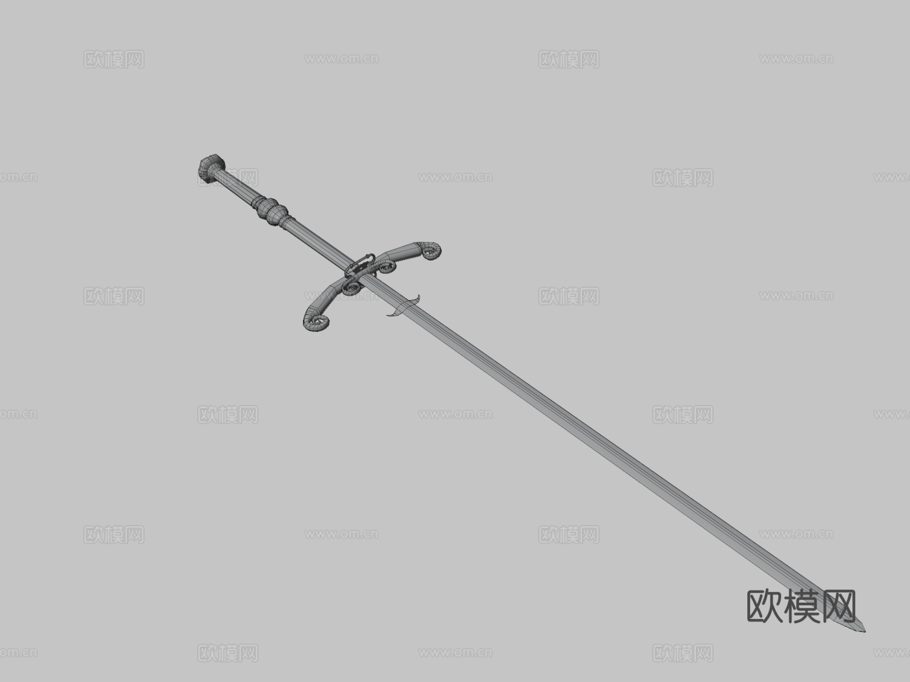 双手巨剑_PBR3d模型