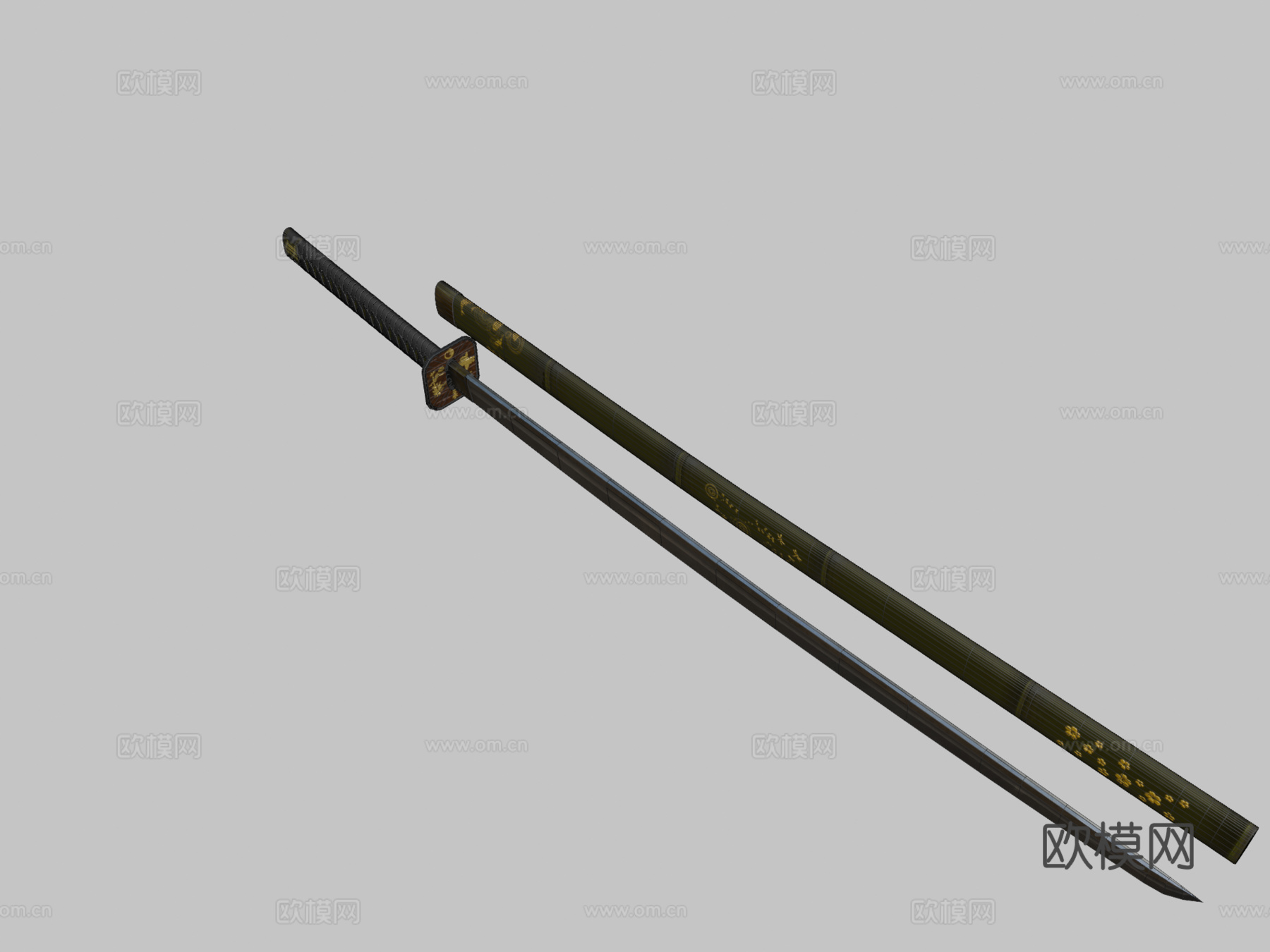 武士刀3d模型