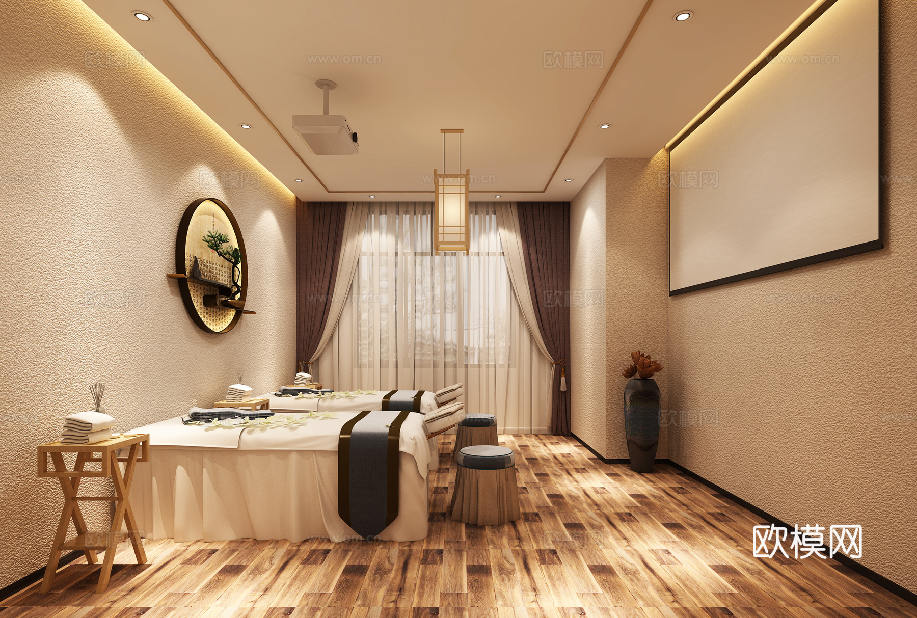 新中式采耳店3d模型