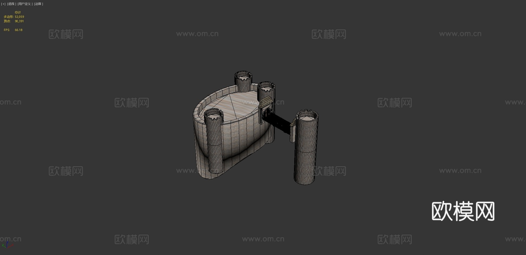 凸缘权杖与塔桥3d模型