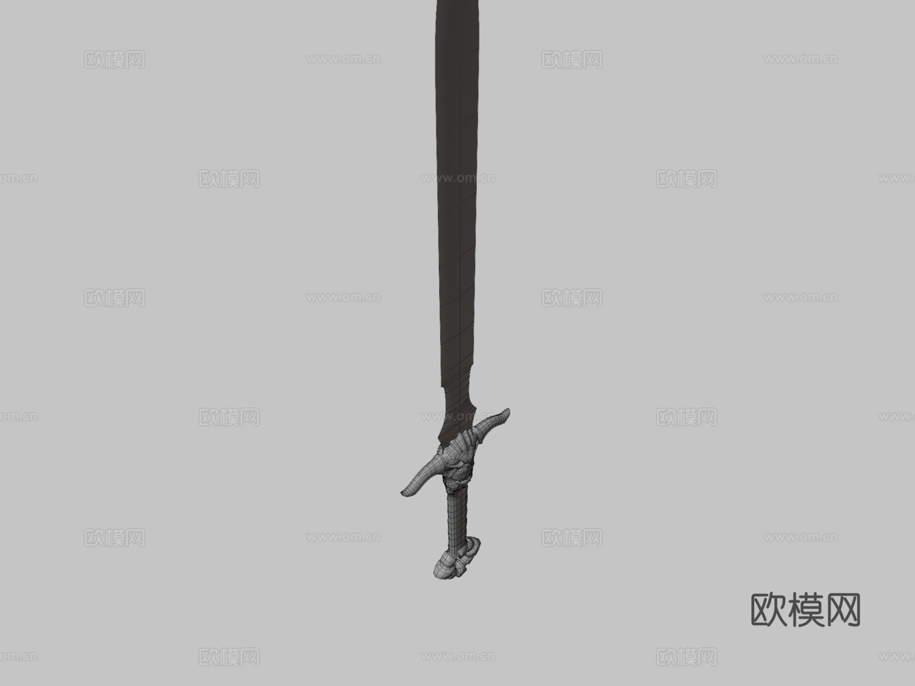 野兽之刃-金色-单手剑3d模型