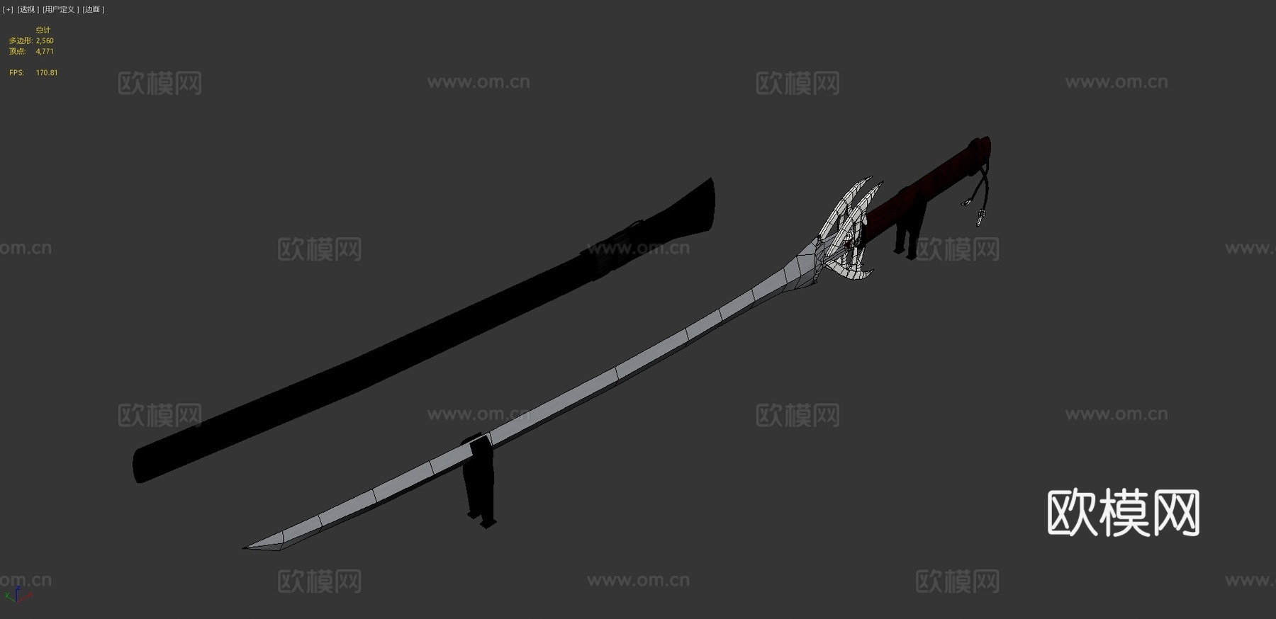 奇幻武士刀-3su模型