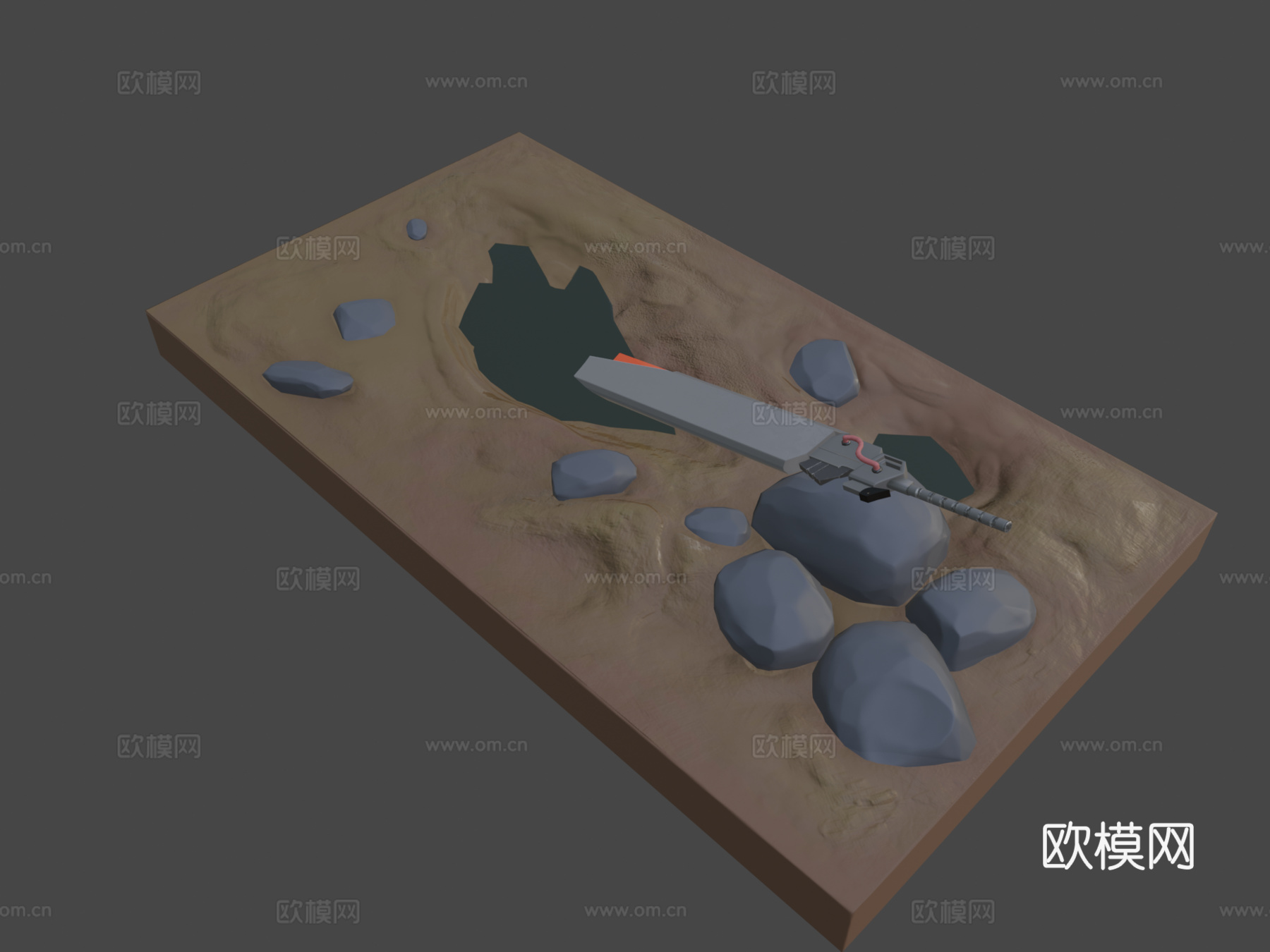 科幻剑3d模型