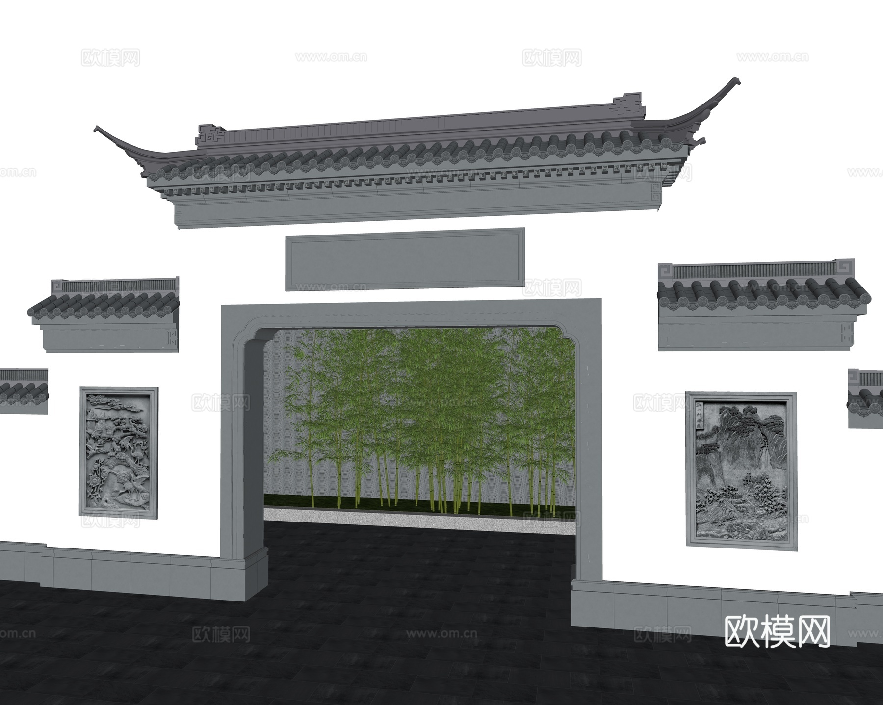 大门 别墅大门 入户门su模型
