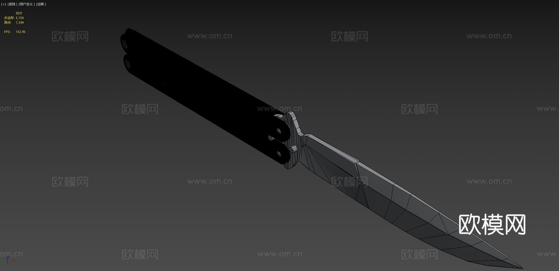 Benchmade蝴蝶刀3d模型
