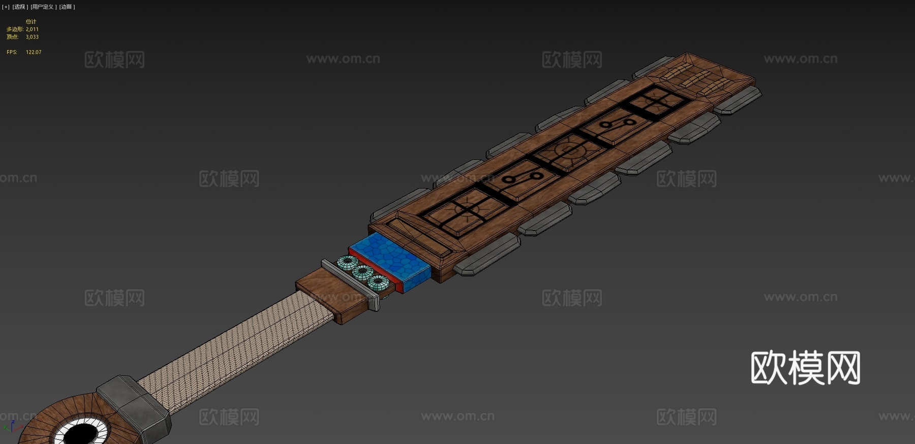 阿兹特克剑3d模型