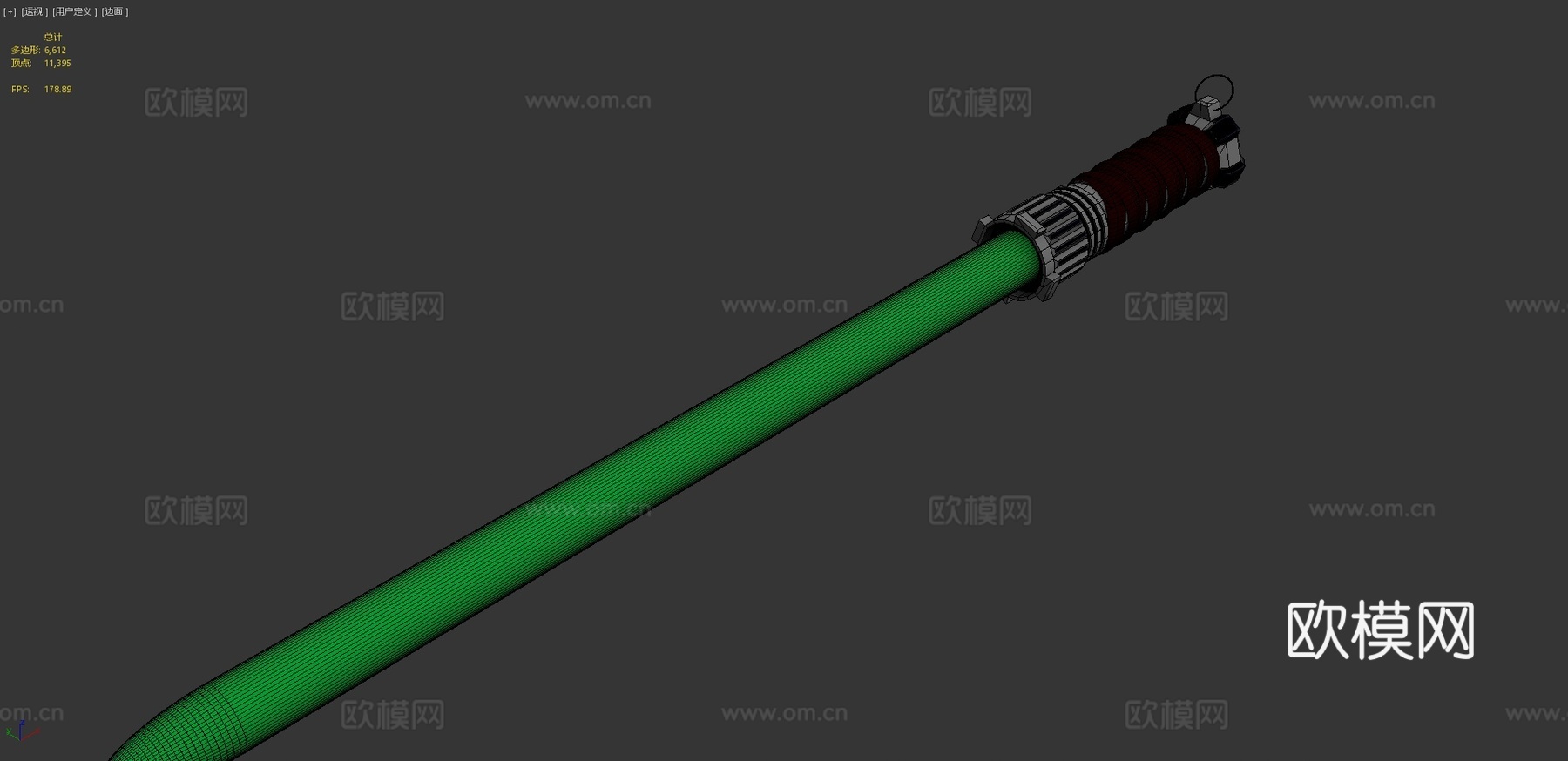 光剑-绿色3d模型