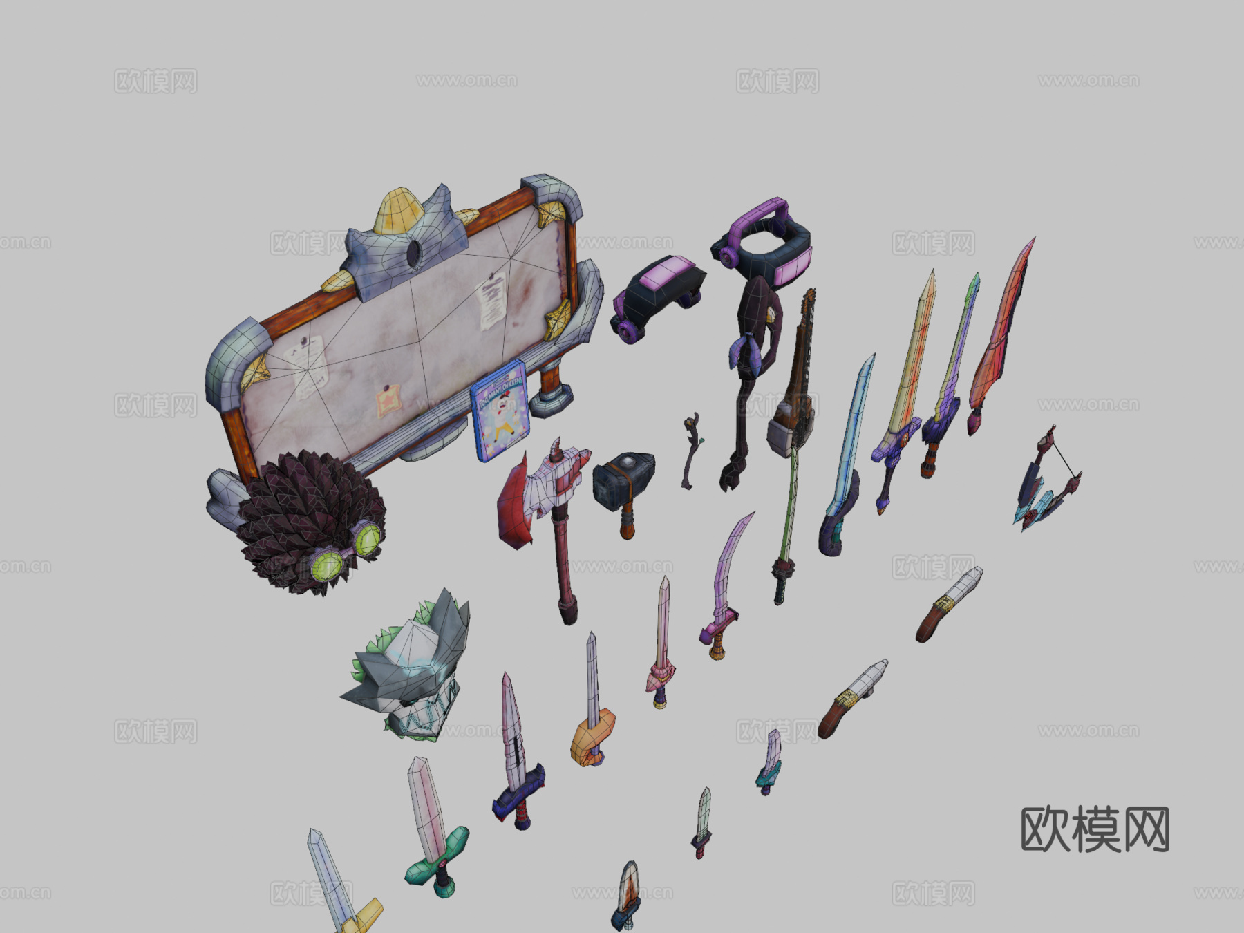 埃斯托拉之梦_武器装备合集3d模型