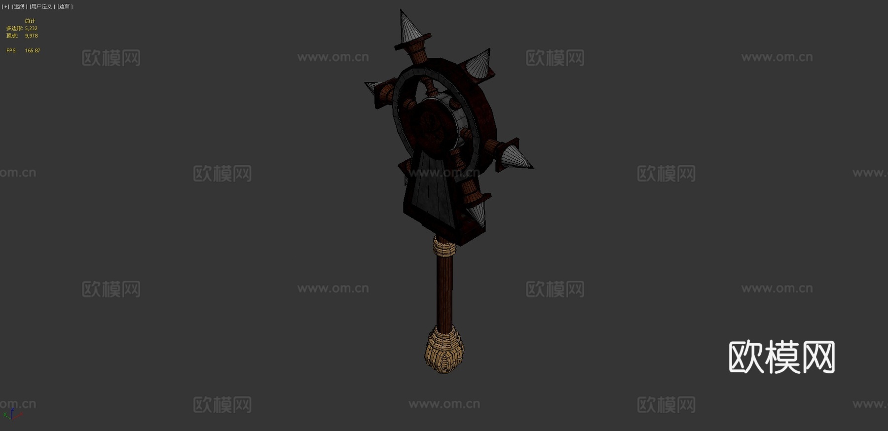 海盗武器-轮斧3d模型