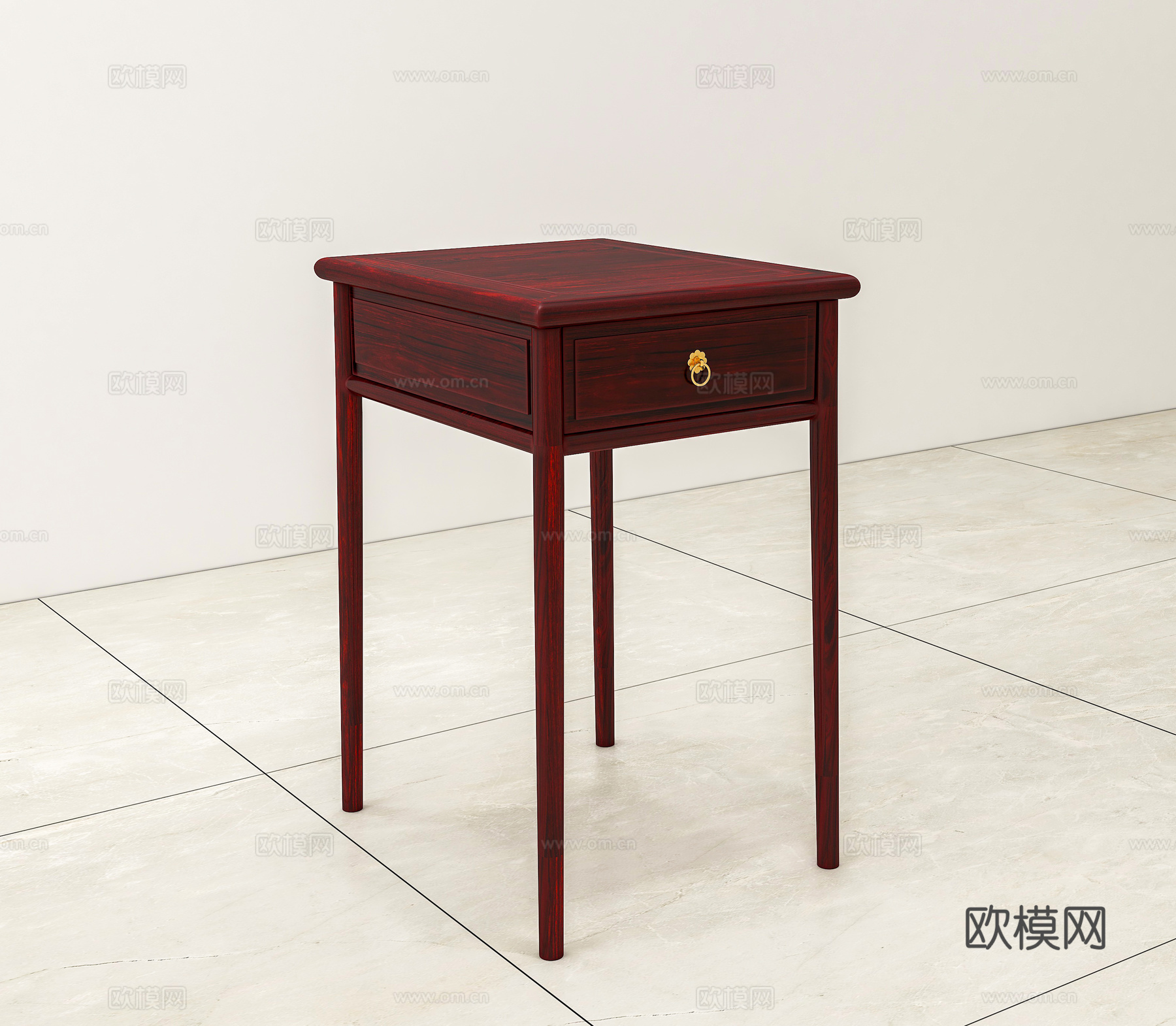 新中式小茶几 实木红木3d模型