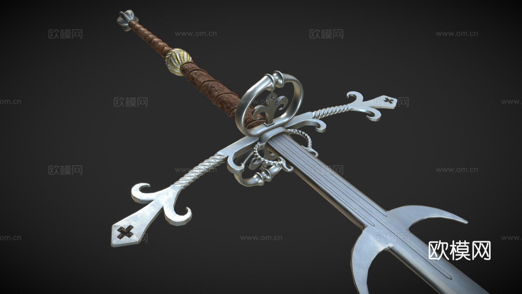 双手剑3d模型