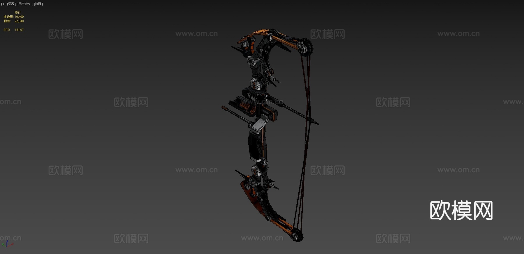 掠食者004-复合弓3d模型