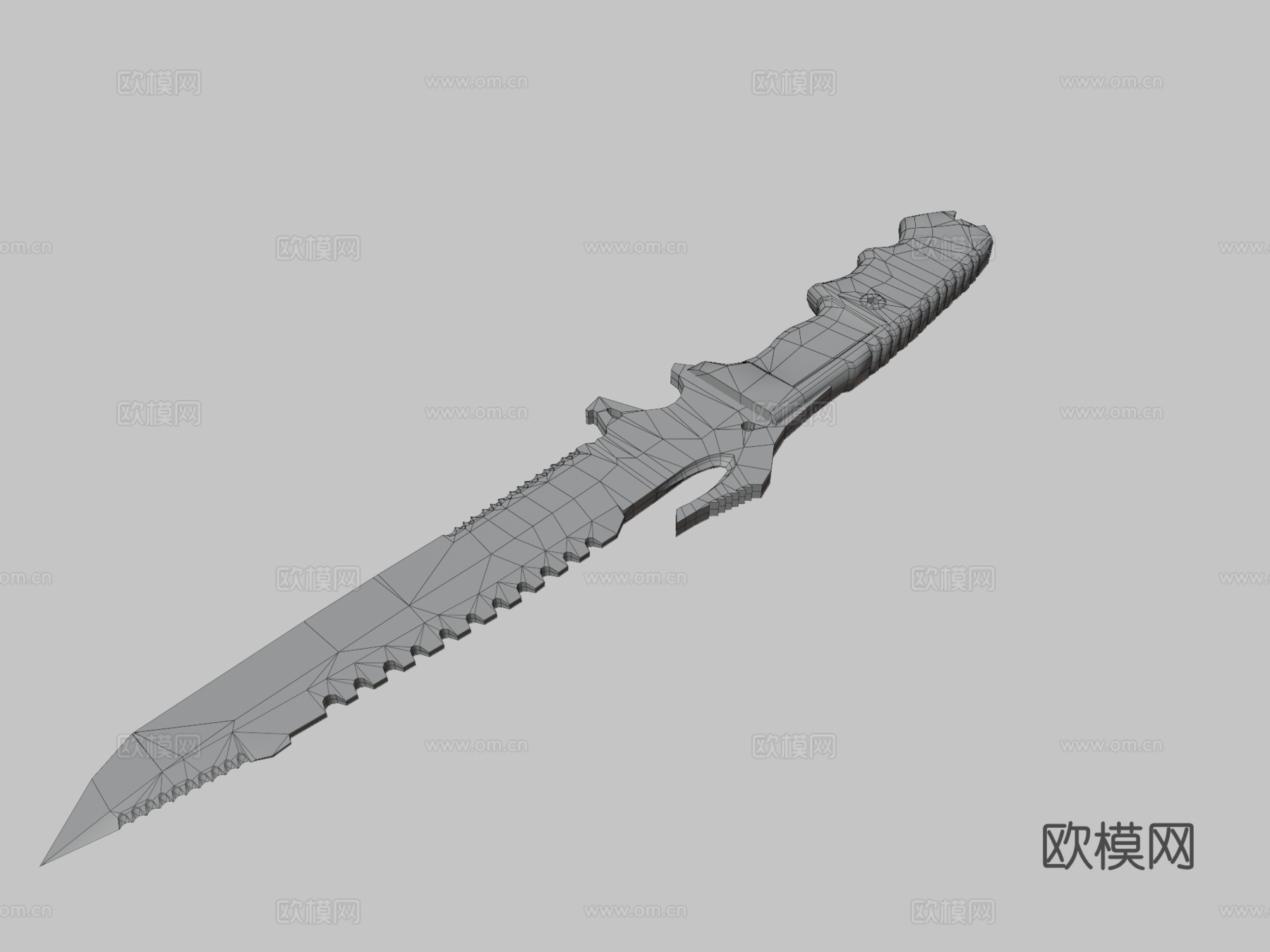 拦截者刀3d模型