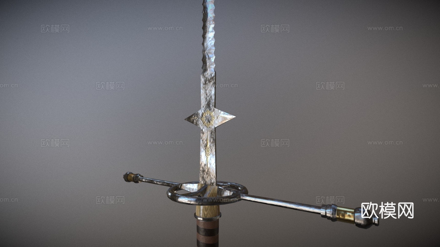 双手巨剑3d模型