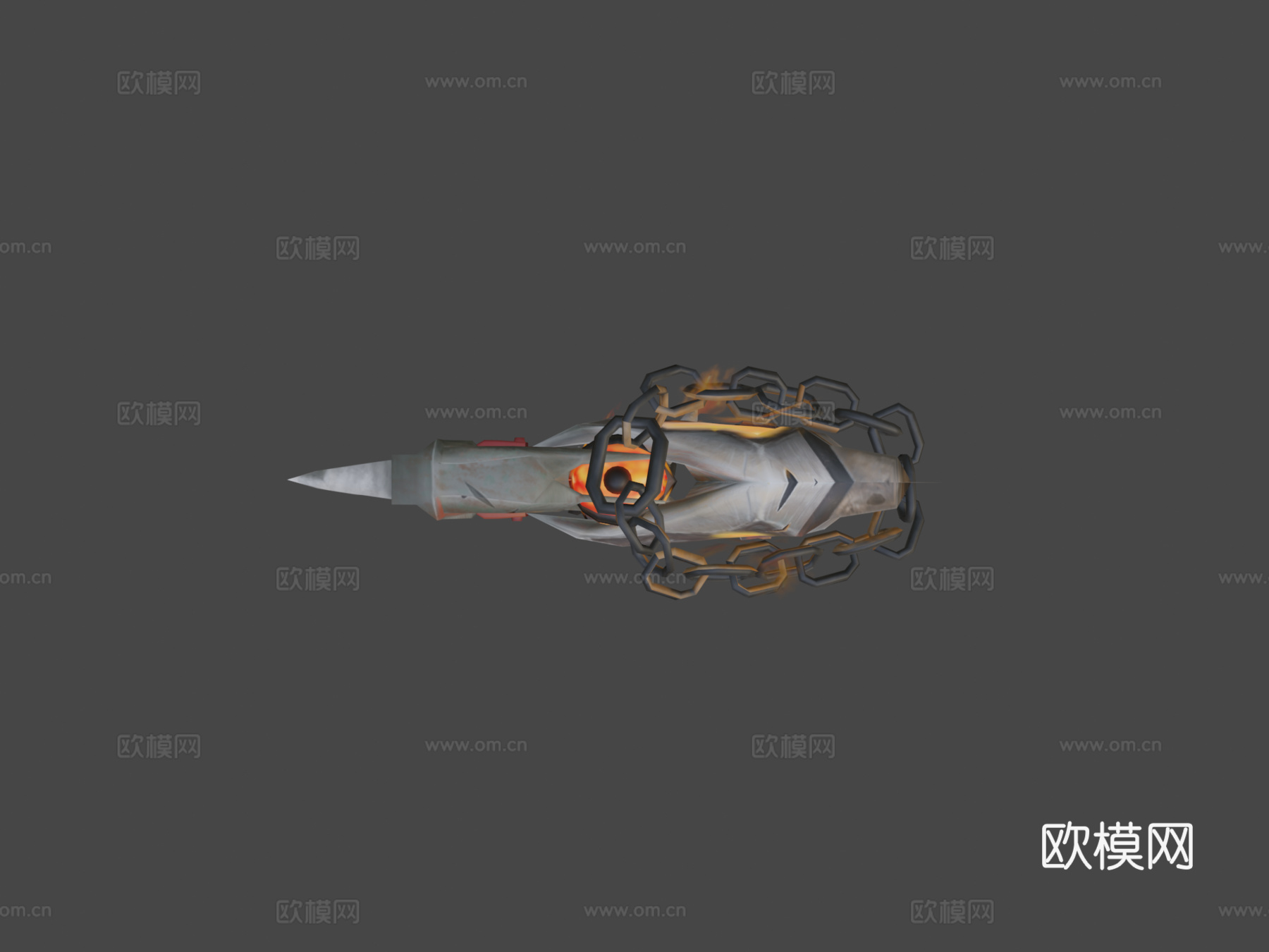 戈尔拉格-碎颅者魔兽武器3d模型