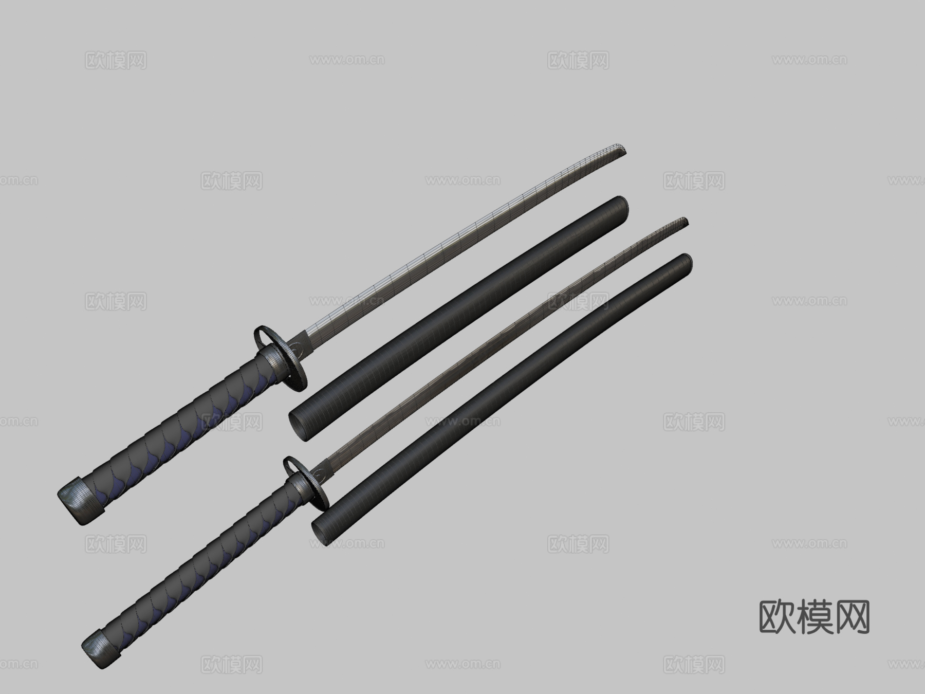 月牙大刀3d模型