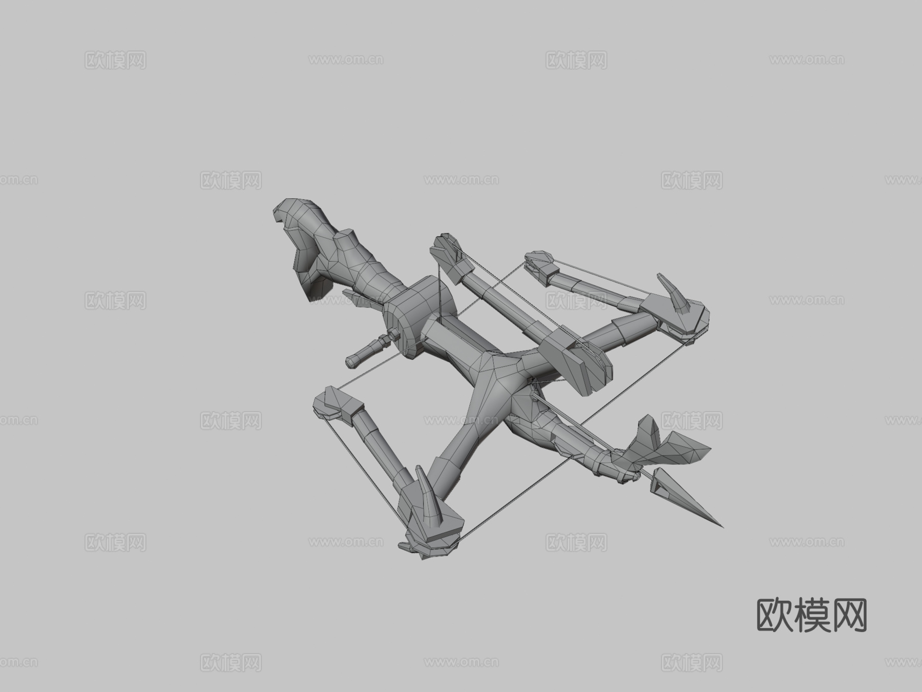 风格化弩3d模型