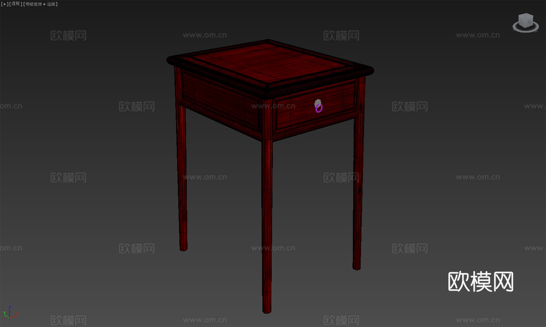 新中式小茶几 实木红木3d模型