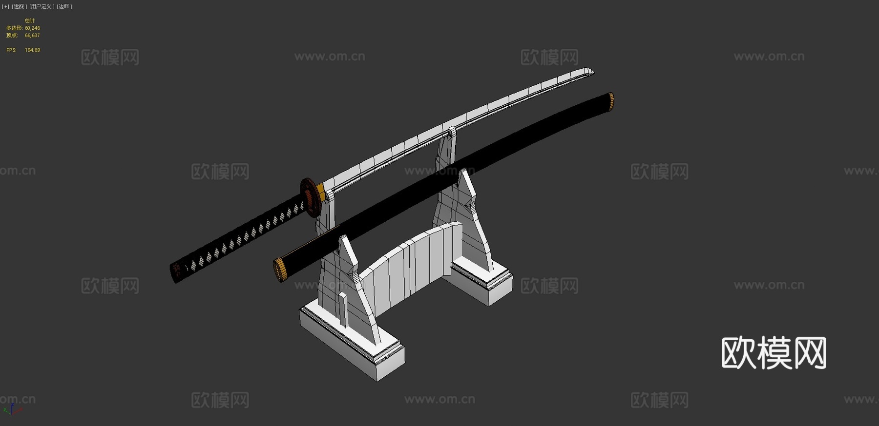 武士刀su模型