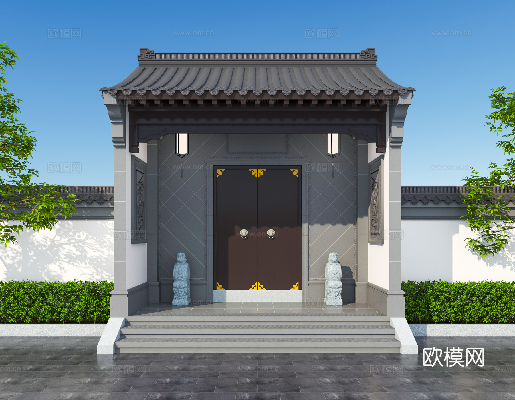 大门 入户门 别墅大门3d模型