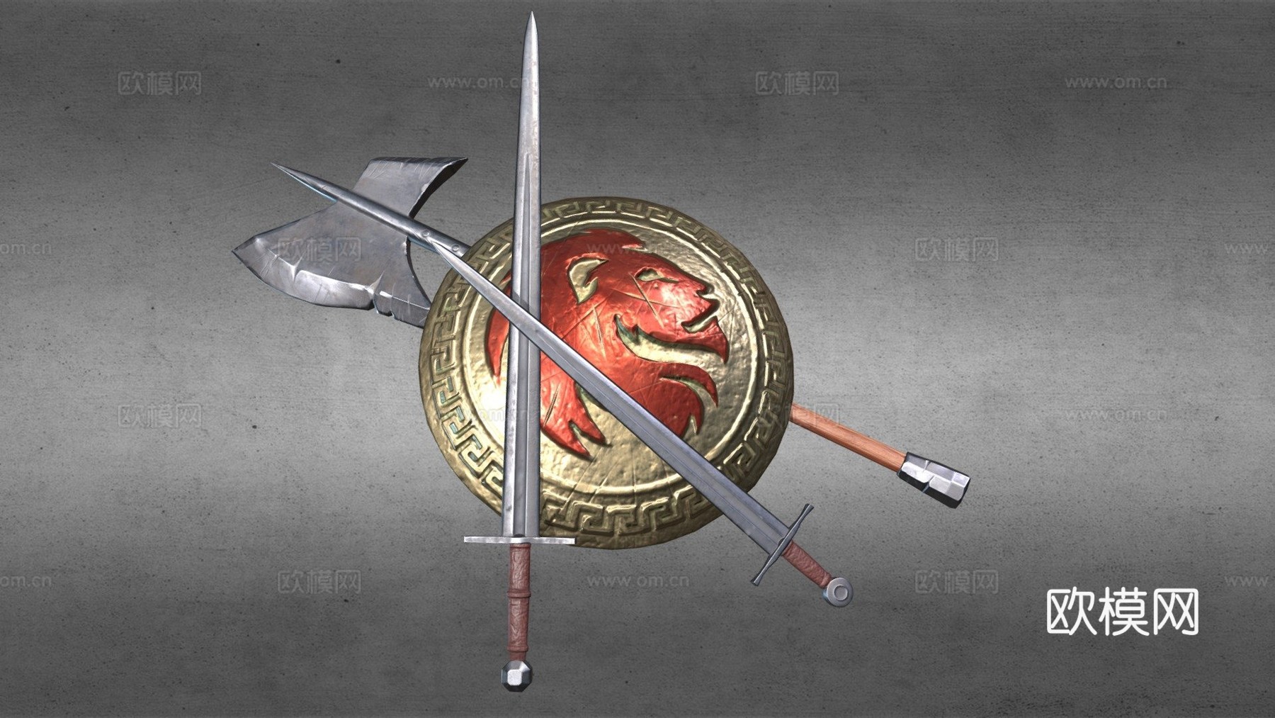 幻想盾牌与武器第二卷3d模型